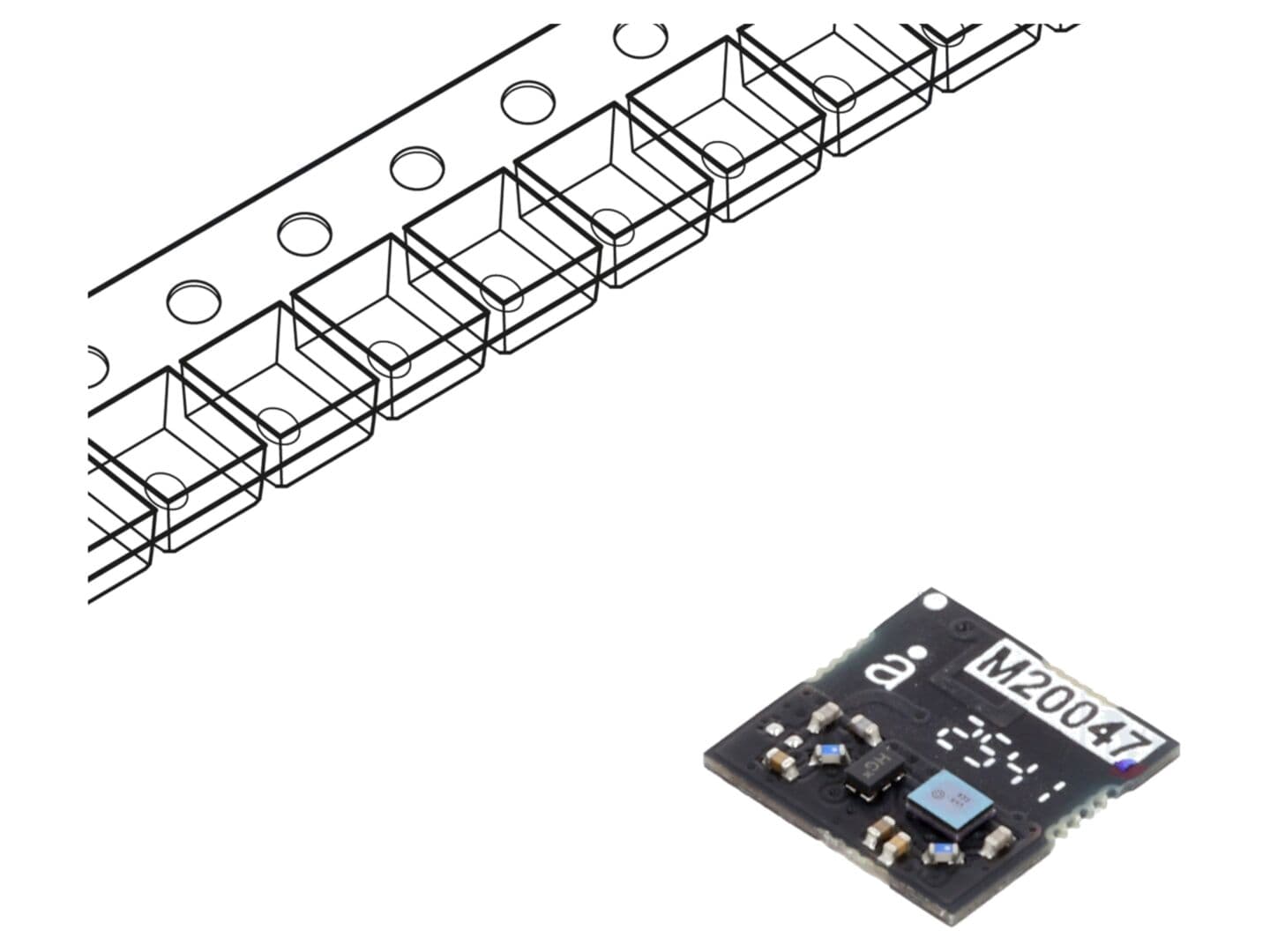Antena GNSS GPS ANTENOVA M20047-1 50Ω 7x7x0,9mm 1559-1609MHz -40÷85°C