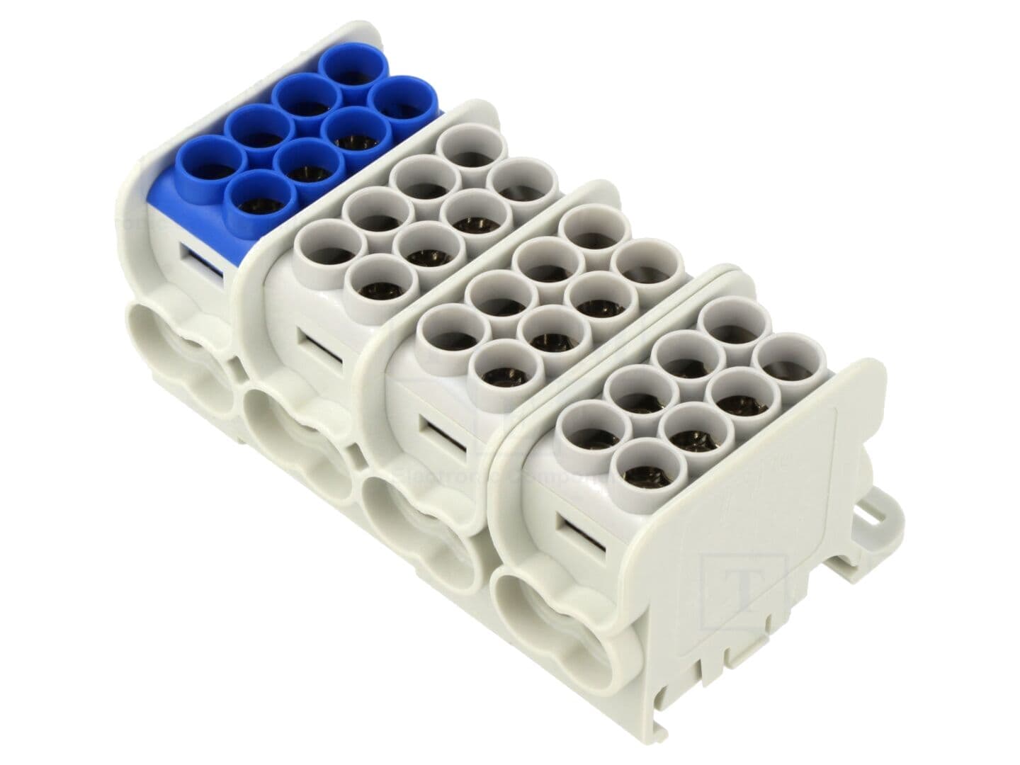 Bloc de distribuţie pentru şină DIN