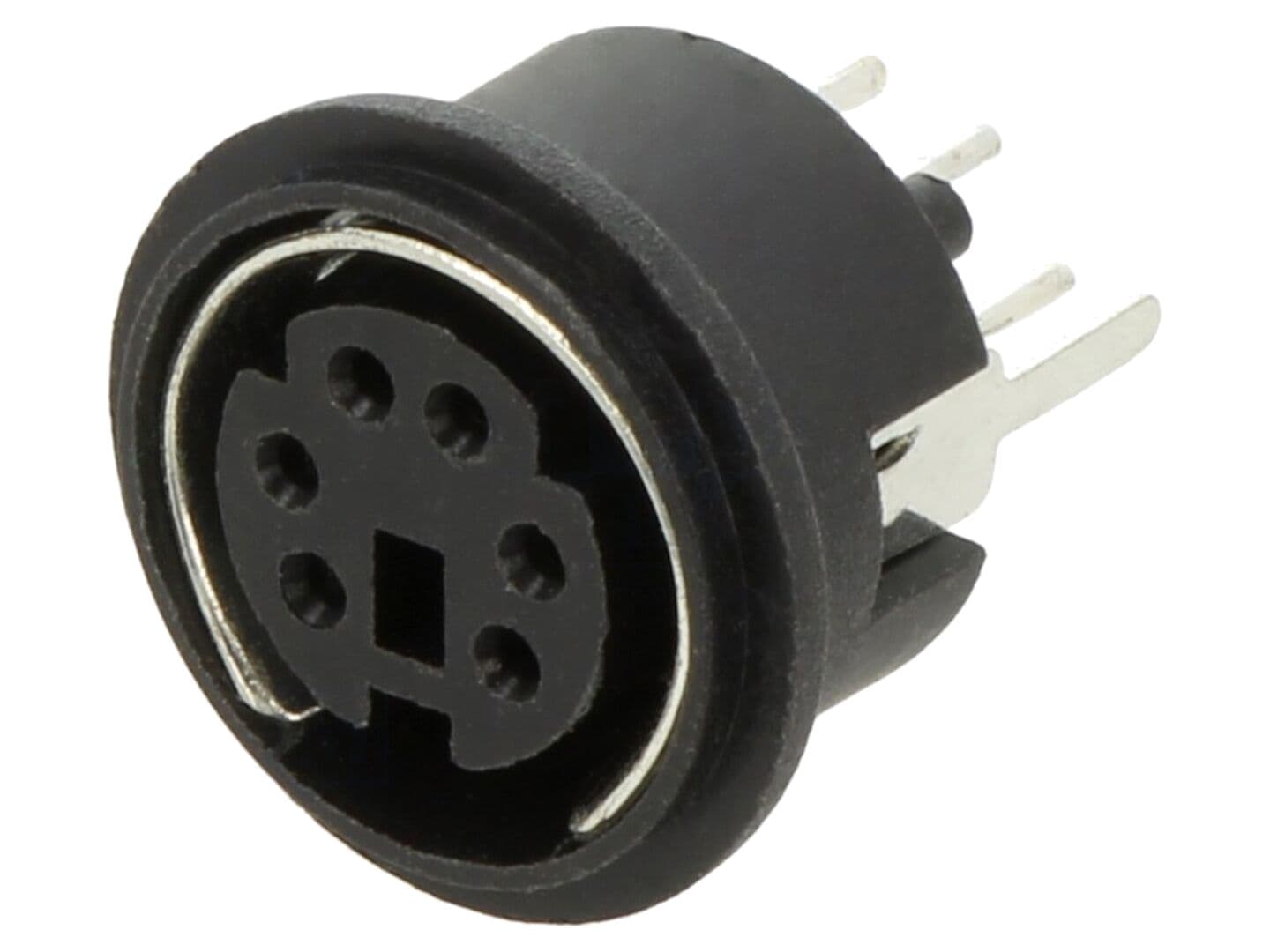 Conector DIN mini soclu 6 pini, drept
