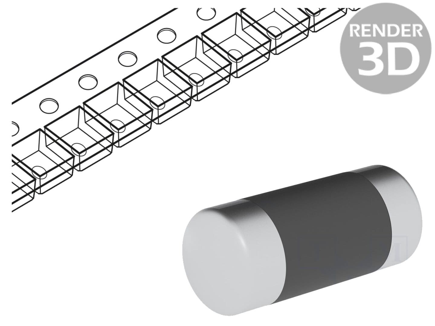 Rezistor SMD thin film 33Ω, 400mW, 50ppm/°C - VISHAY