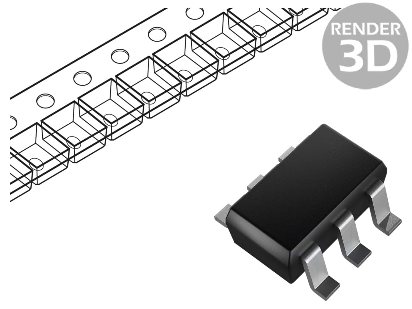 Tranzistor NPN PNP bipolar 40V 60V 0,6A 0,2W SOT363