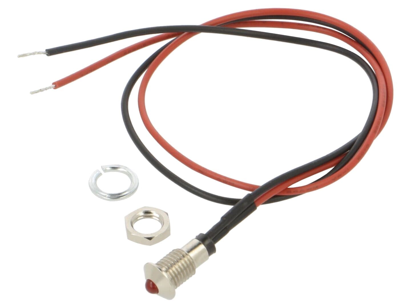 Lampă LED convexă roșie 1,7VDC Ø6mm BIVAR