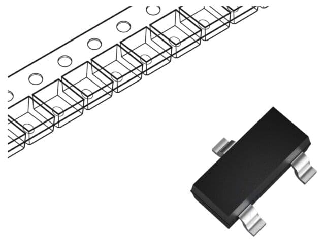 Tranzistor NPN SMD BRT 50V 100mA, carcasă SC70/SOT323