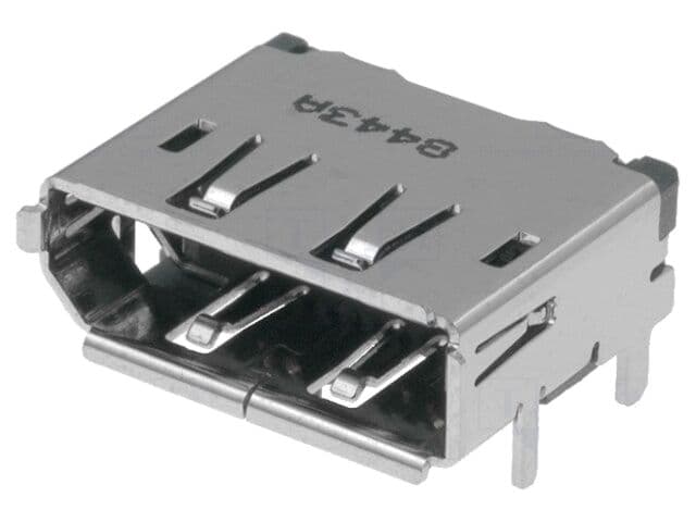Conector soclu DisplayPort 1.0, SMT, 20 pini, 90°