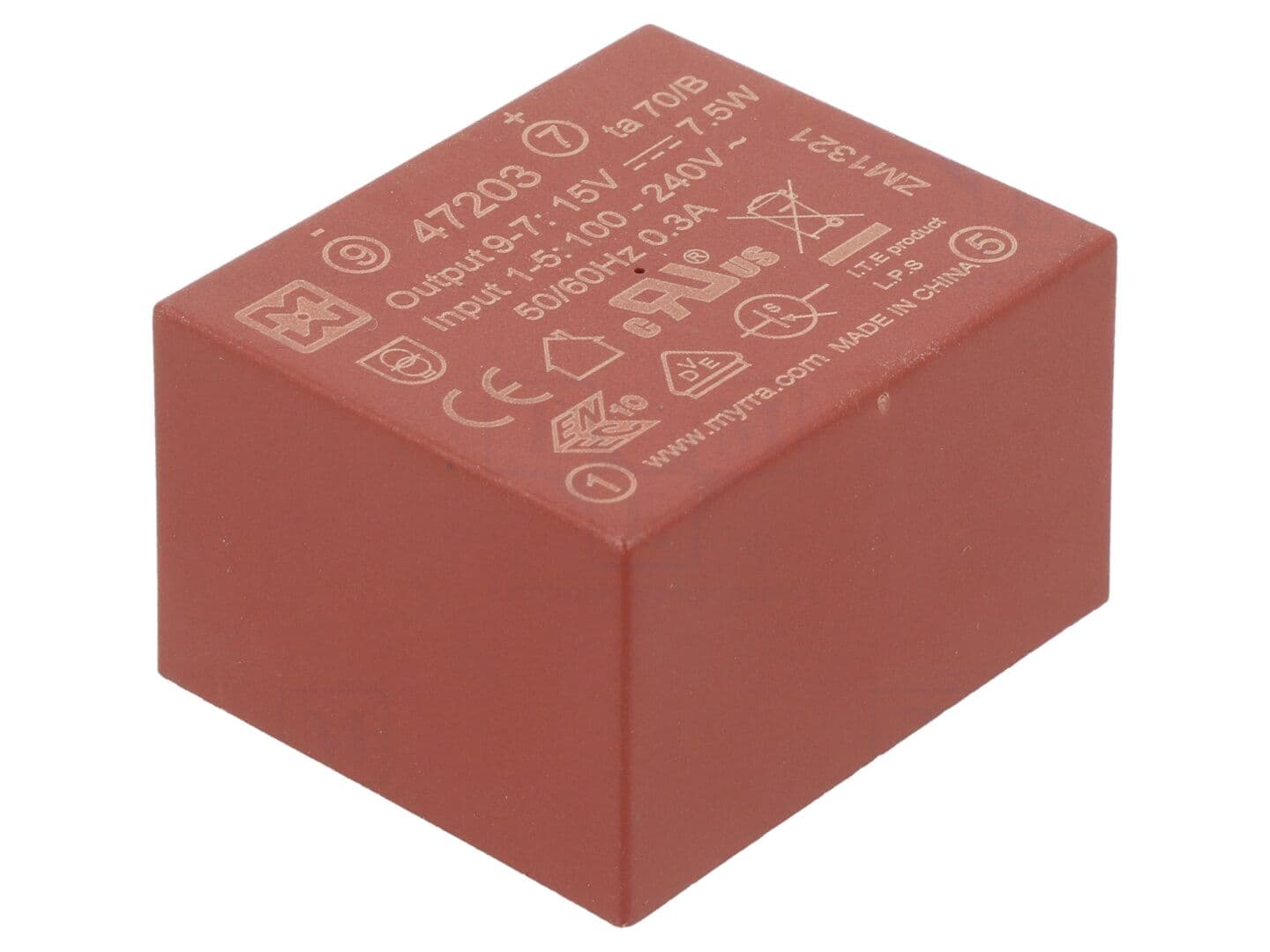 Convertor AC/DC 7,5W 15V DC pentru PCB - Protecție împotriva scurtcircuitelor