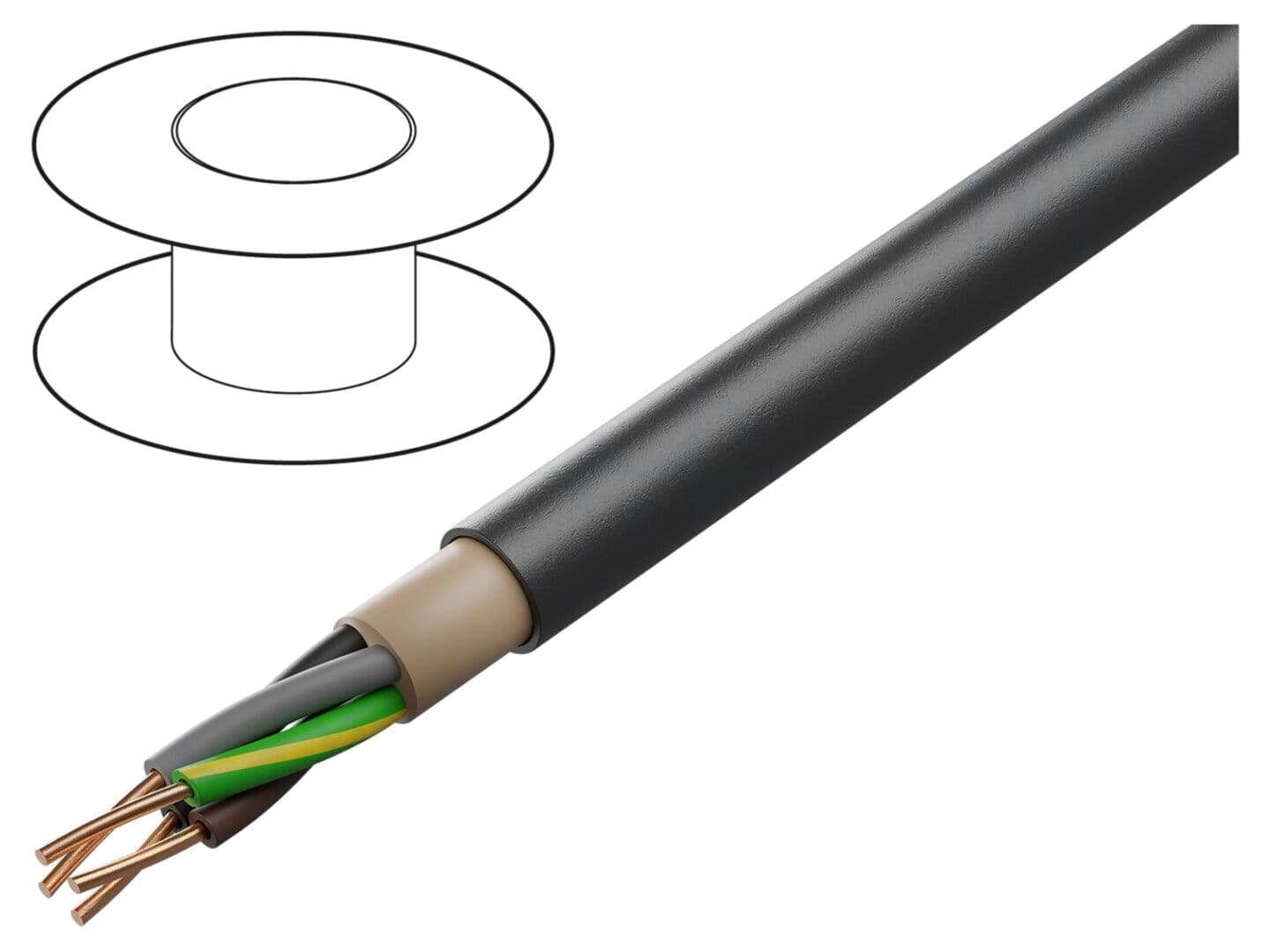 Cablu N2XH 4G4mm2 LSZH negru, fără halogen
