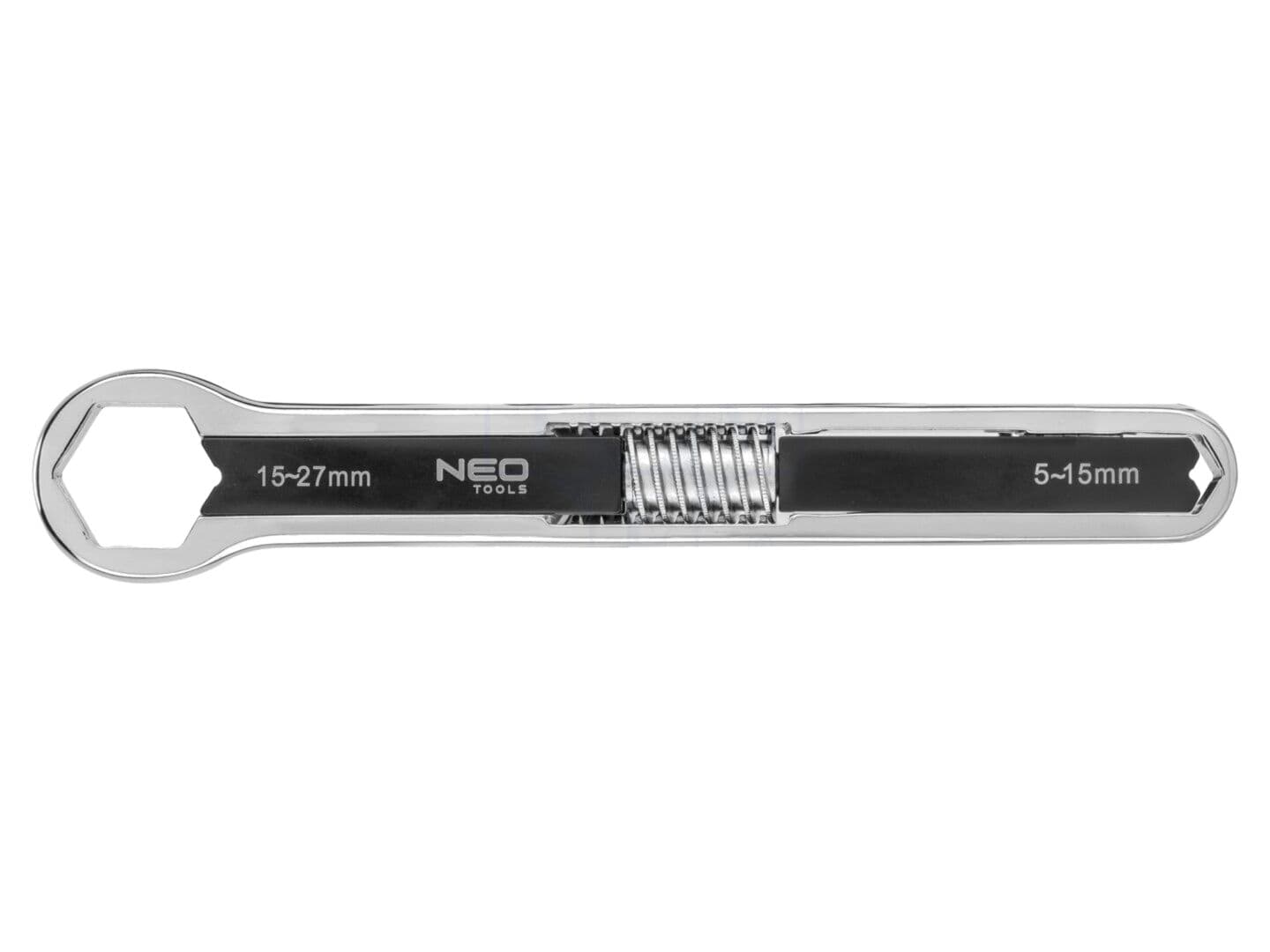 Cheie franceză inelare dublă 5-27mm din oţel crom-vanadium NEO TOOLS