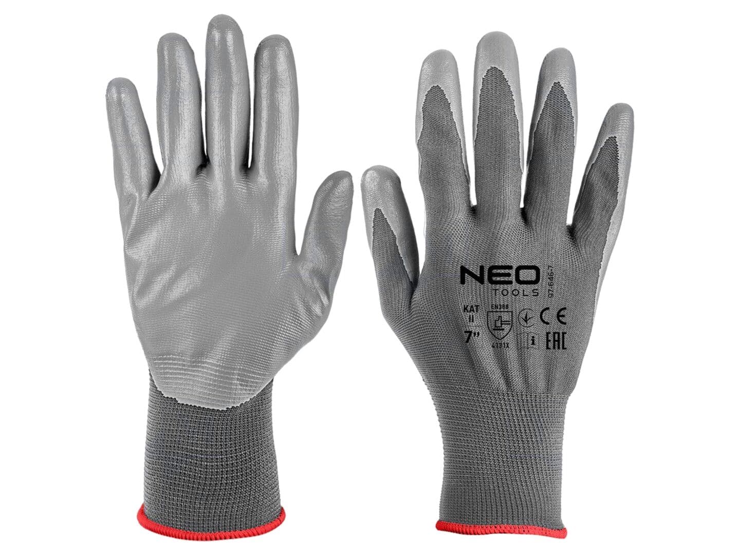 Mănuşi de protecţie gri NEO TOOLS - Dimensiune 7 din poliester şi poliuretan
