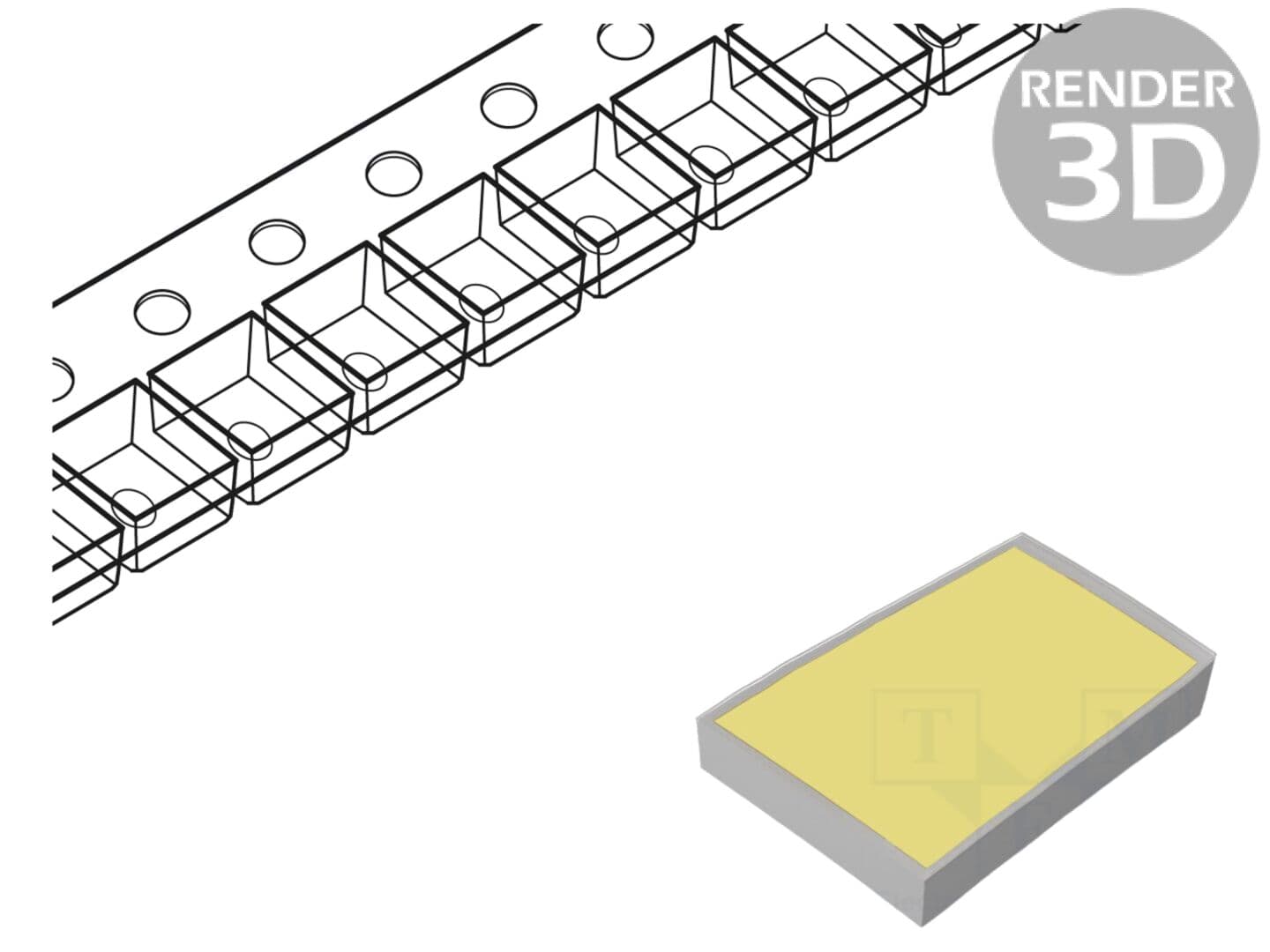 LED SMD 2016 Verde 3000-3500mcd 2x1,6x0,6mm 120° 60mA 228mW