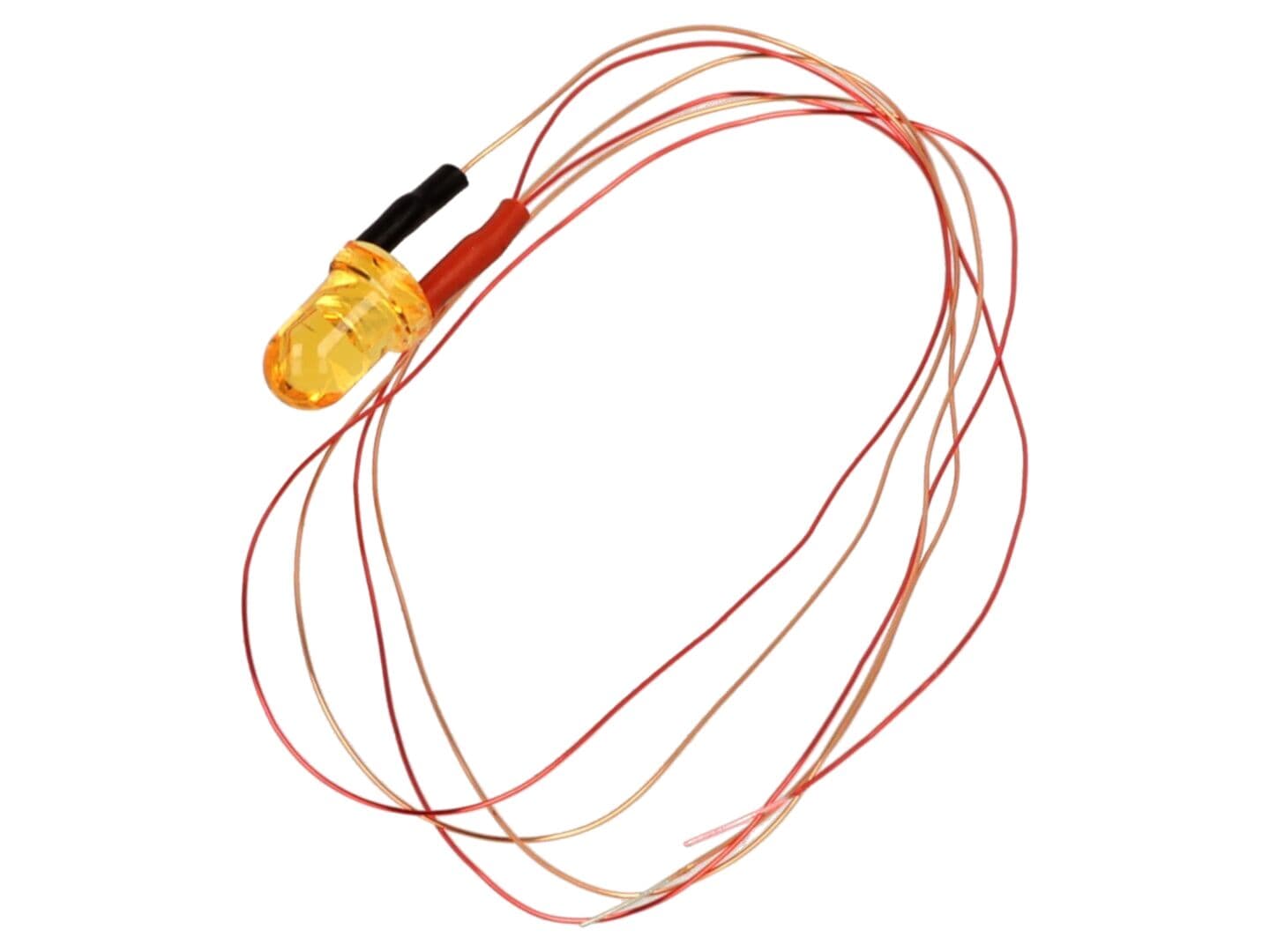 LED portocaliu 3mm 30° 1,8-2,2V DC OPTOSUPPLY, cabluri x2, 1 diodă