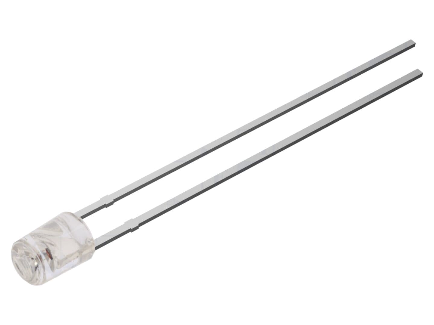 LED portocalie 3 mm, 220 mcd, 140°, lentilă transparentă
