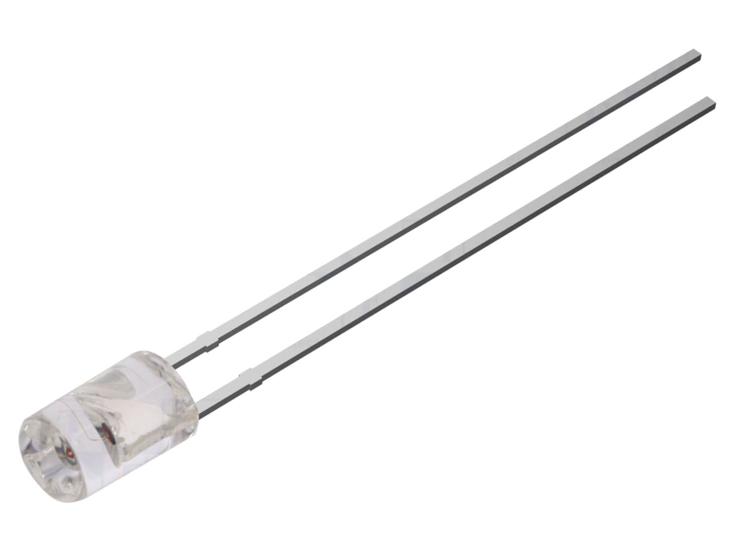 LED portocaliu 3mm, 300mcd, 100°, lentilă transparentă