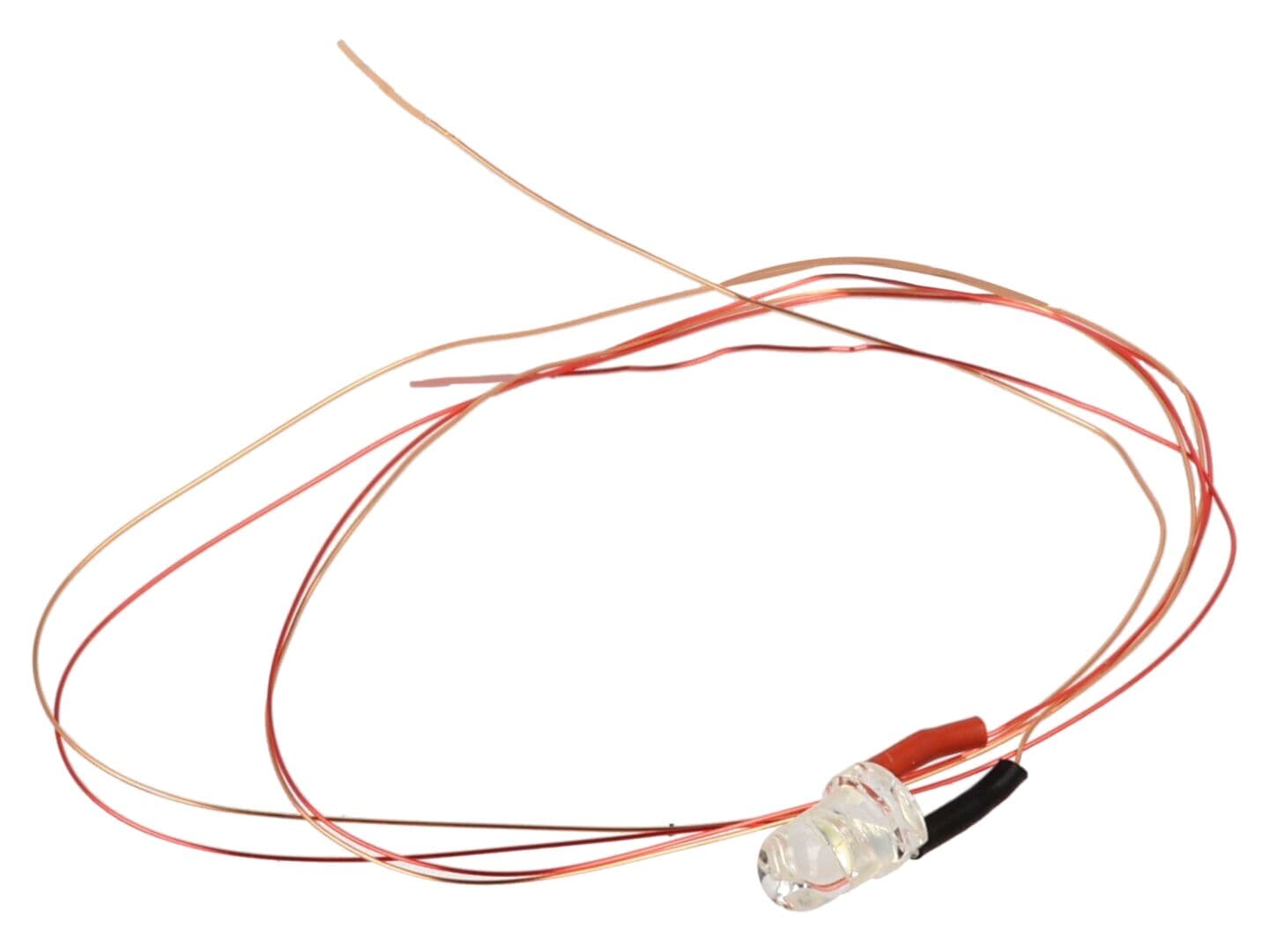 LED alb rece 3mm 30° 8500-18000K OPTOSUPPLY, 1 diodă, cabluri x2