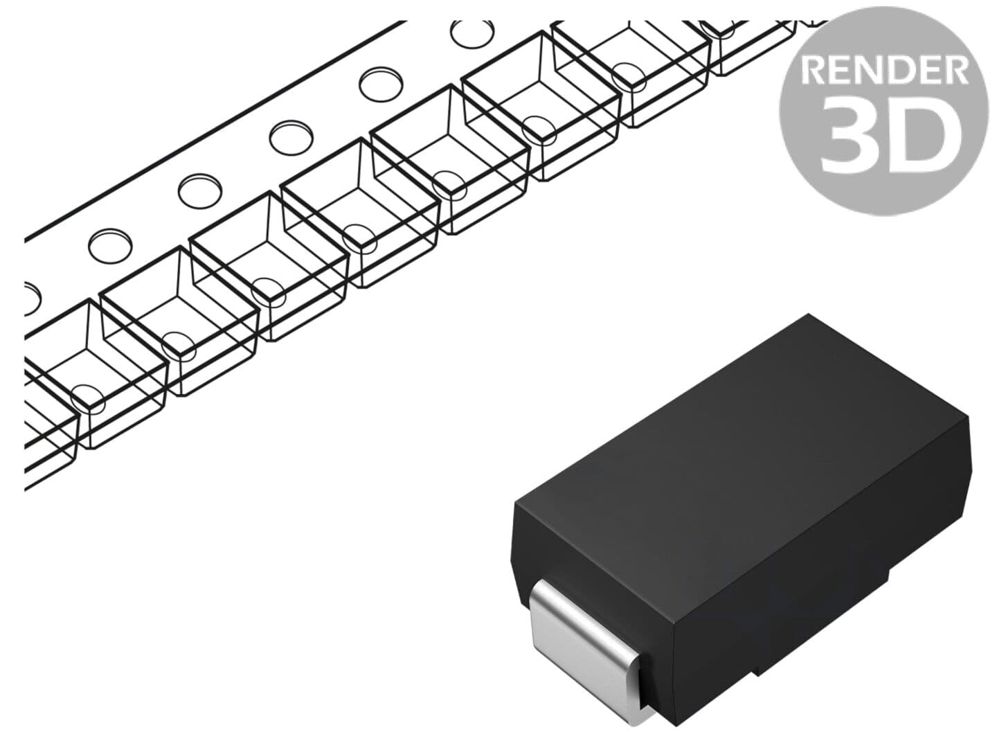 Diodă TVS 600W 30V 15A bidirecțională SMB SMD TAIWAN SEMICONDUCTOR