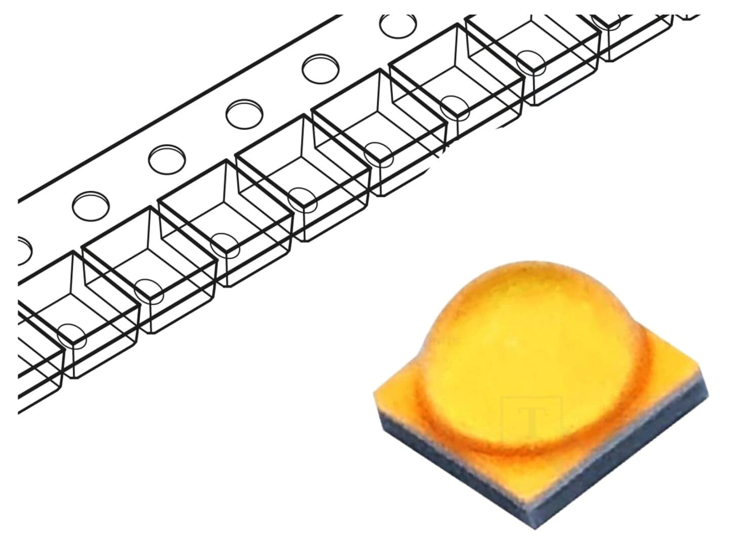 LED ProLight Opto 5W Alb Cald 2100K 110° 100-110lm SMD PB2H-5MVE-HWFCR8A21