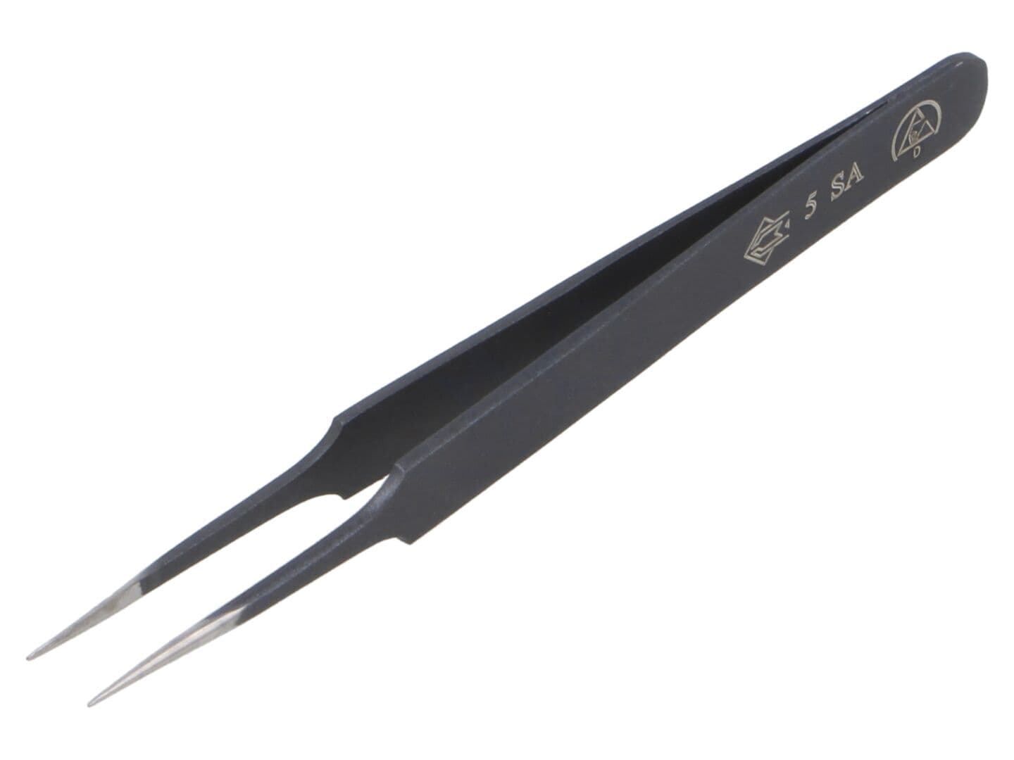 Pensetă PIERGIACOMI ESD 110mm vârf ascuțit pentru precizie SMD