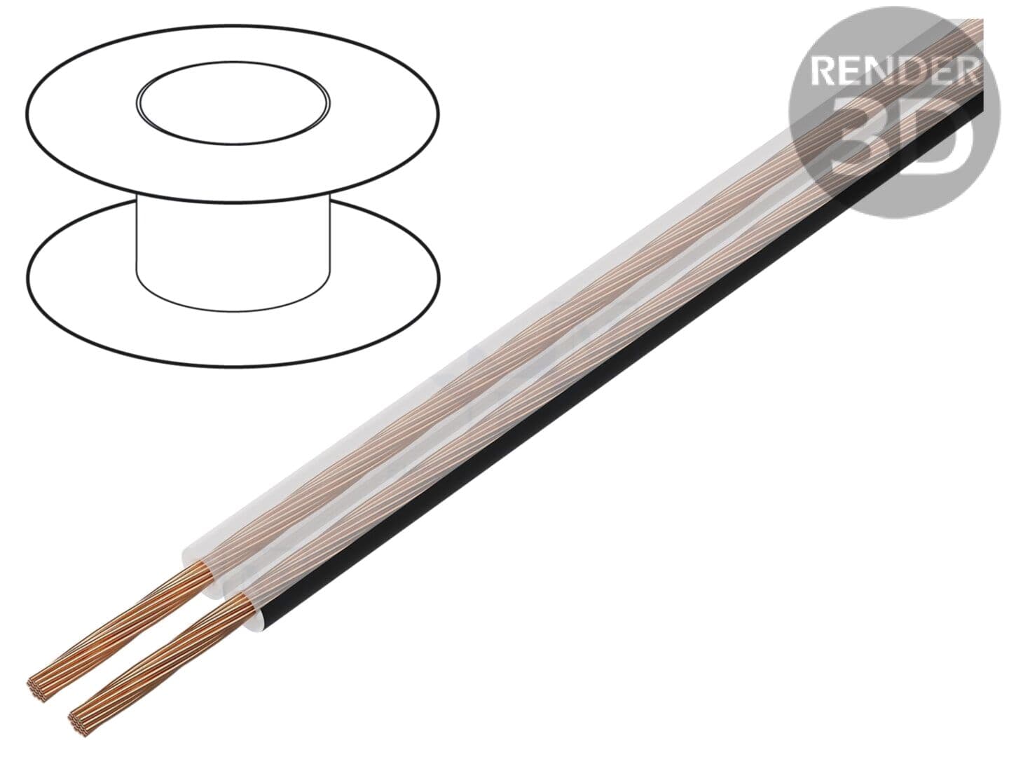 Cablu pt. difuzor TLYp 2x1mm2 litat Cu