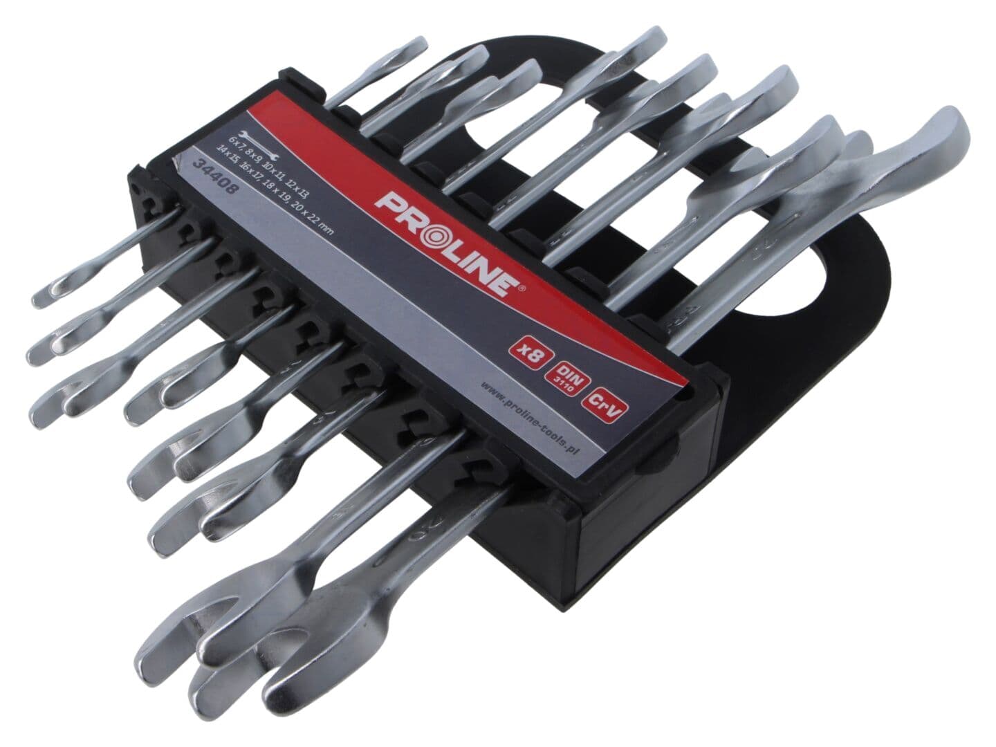 Set chei plate PROLINE oţel crom-vanadium 8 piese