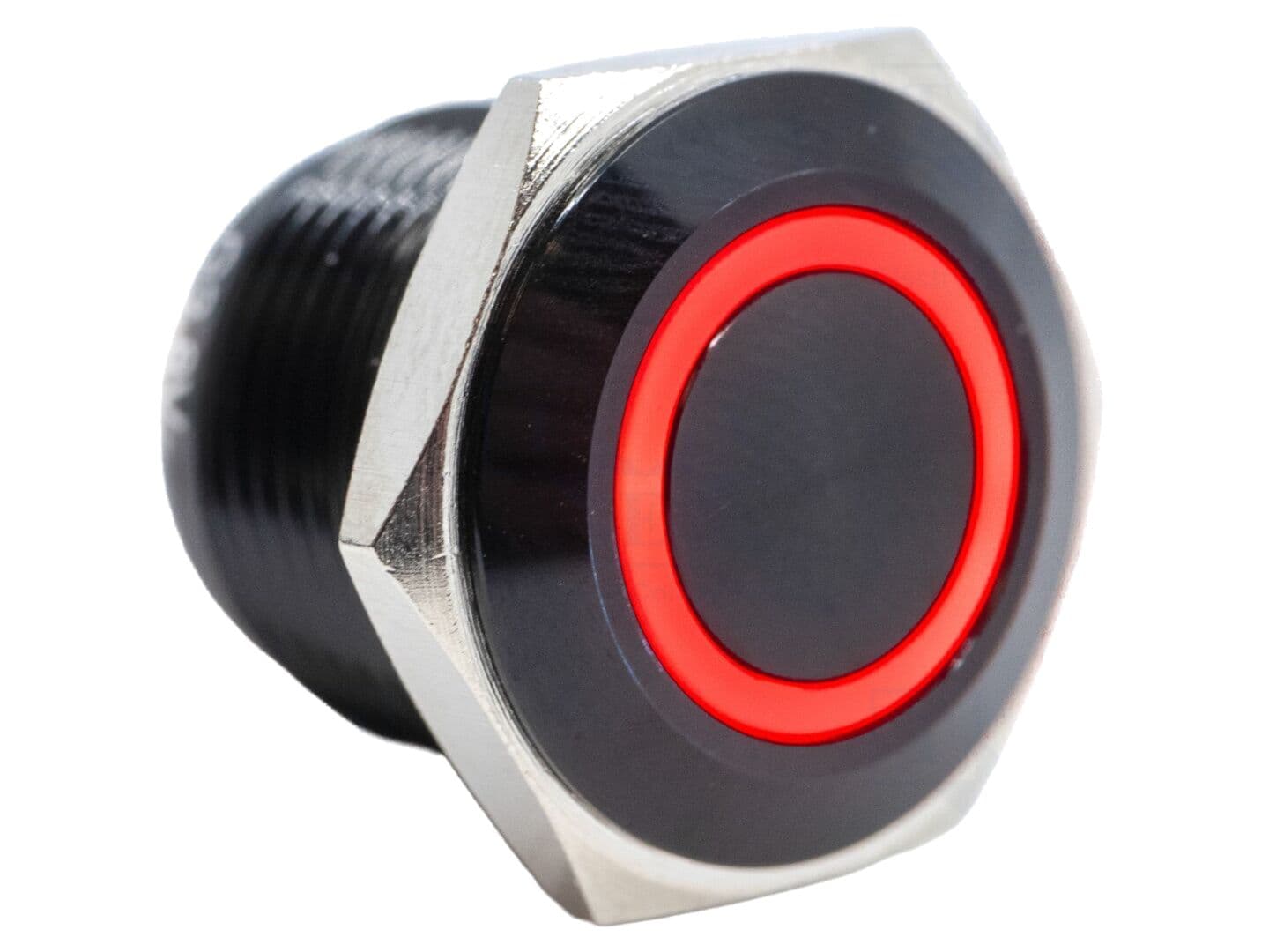 Comutator anti-vandalism, SPST-NO, IP65, LED, panou Ø16 mm
