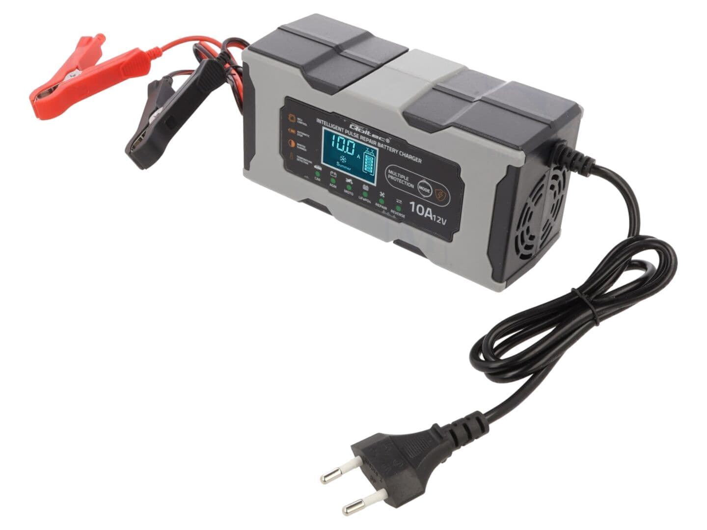 Încărcător QOLTEC 52493 12V AGM, GEL, Plumb-Acid, Li-FePO4 cu Microprocesor