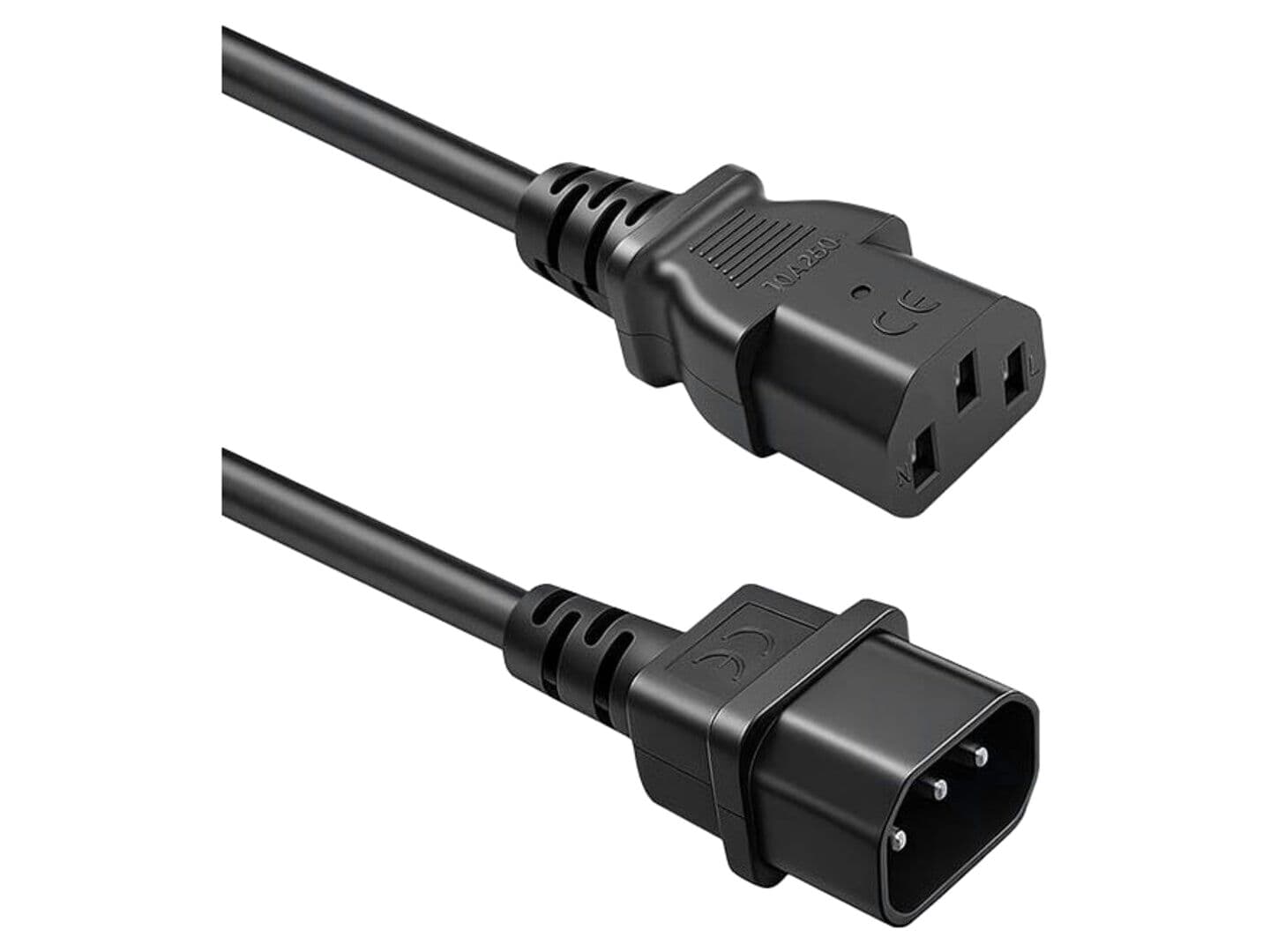 Cablu alimentare 3G1mm2 IEC C13 mamă - IEC C14 tată, 2m, negru