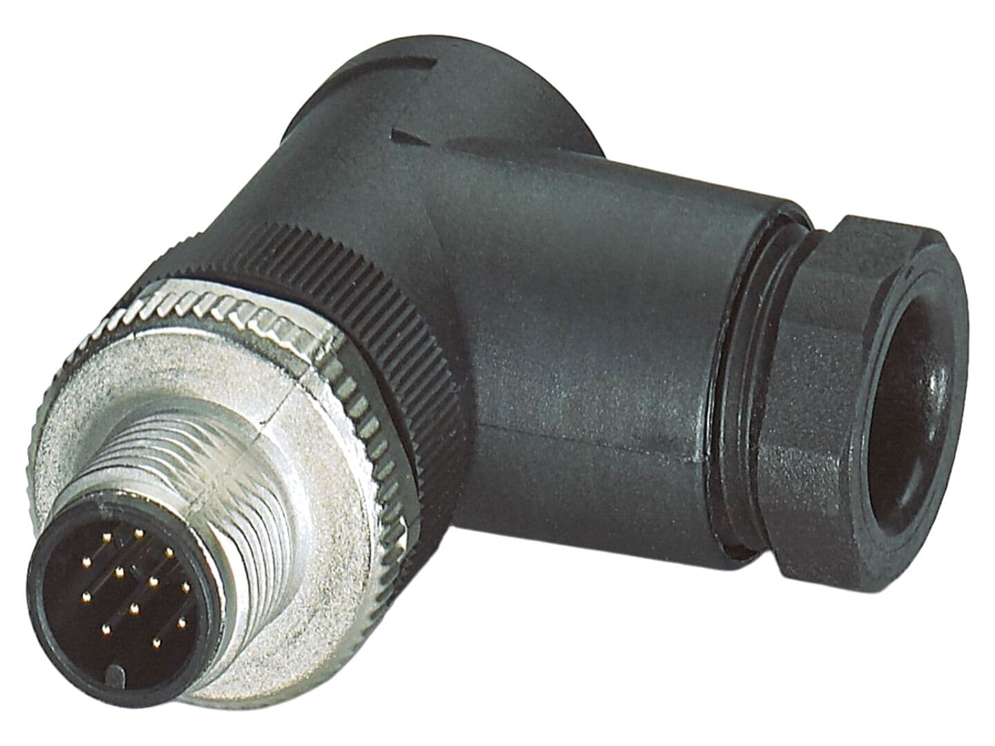Conector M12, mufă cu 12 pini, IP67, lipire, 30V, aurit