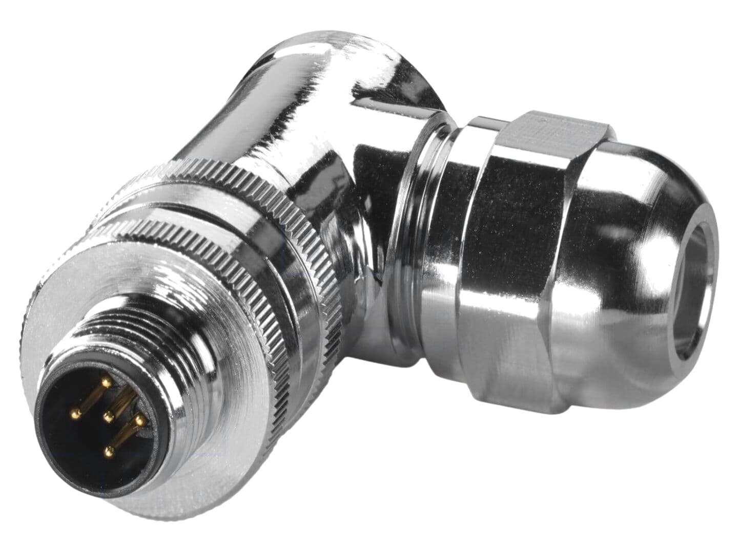 Conector M12 cu 5 pini, 48V, IP67, terminal cu şurub