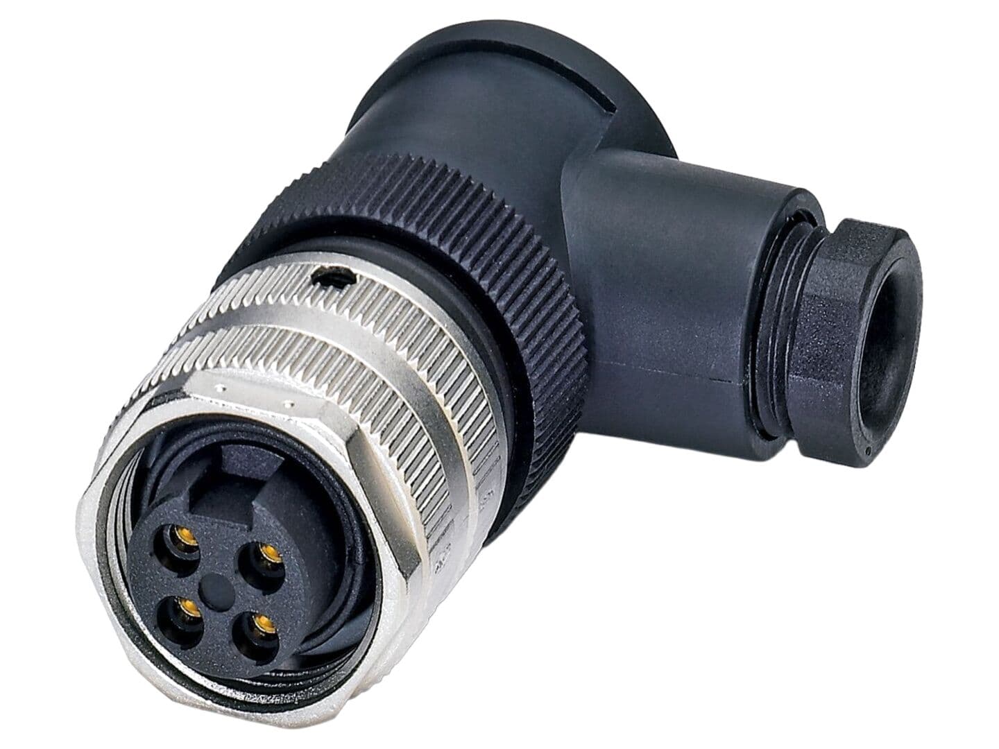 Conector 7/8" mufă, 4 pini, în unghi, IP67, 9A