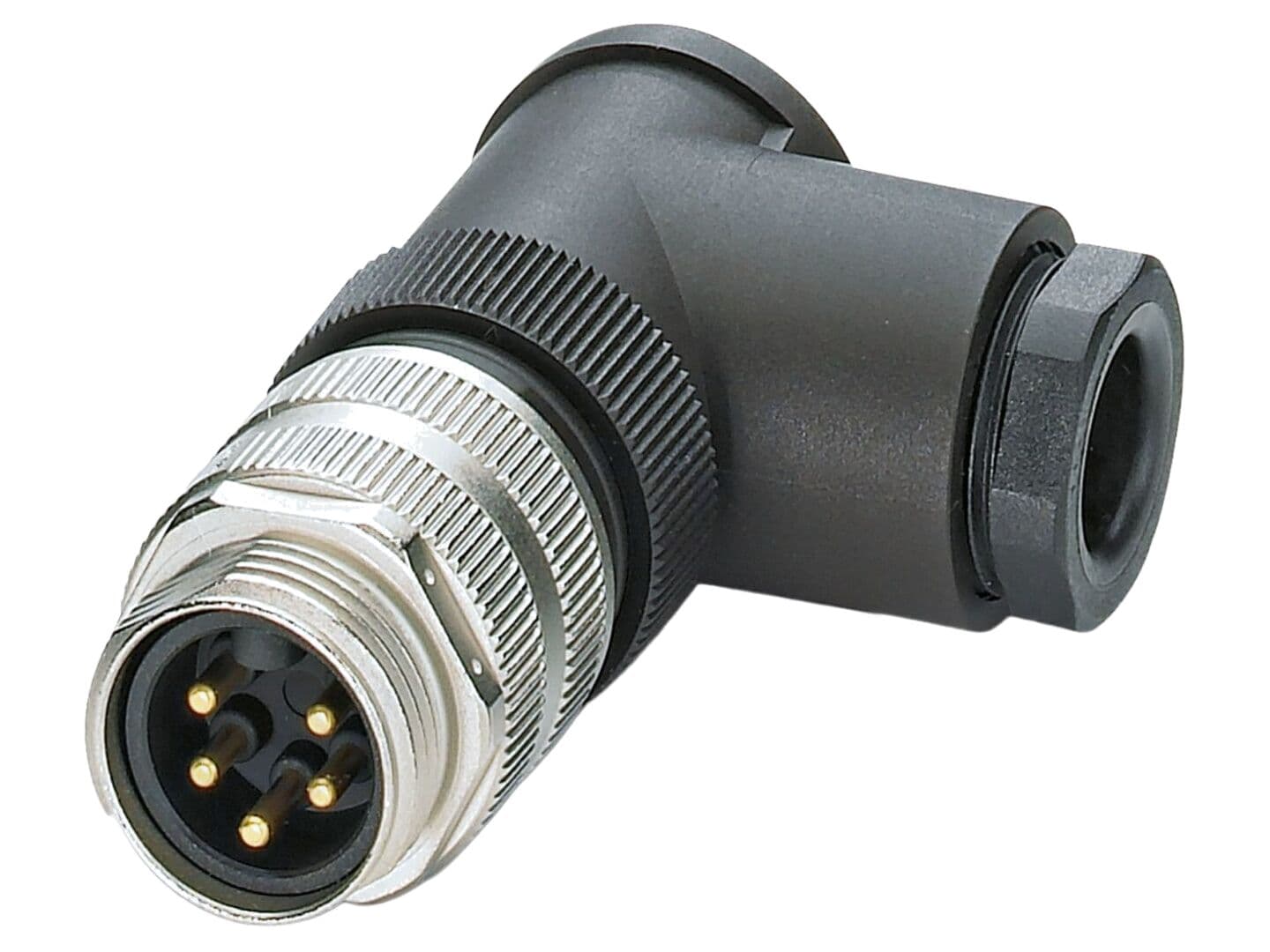 Conector 7/8" mufă, 5 pini, în unghi, IP67