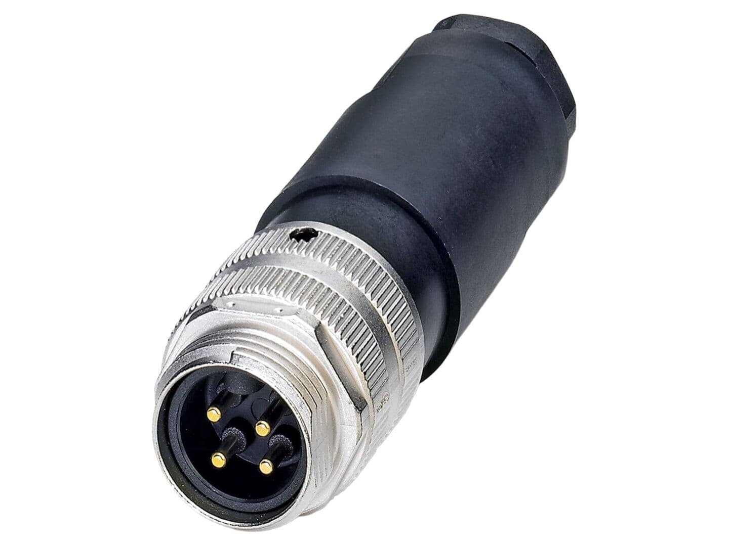 Conector 7/8" mufă, 4 pini, drept, IP67, 9A, 300V
