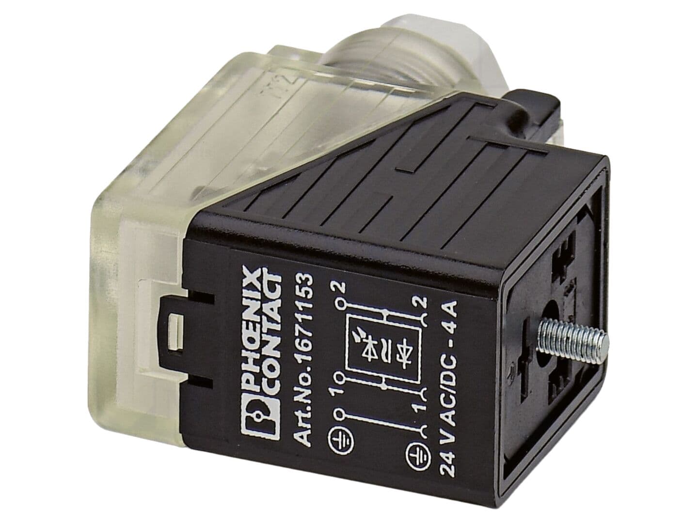 Conector cu valvă, mamă, 3 pini, IP65, în unghi