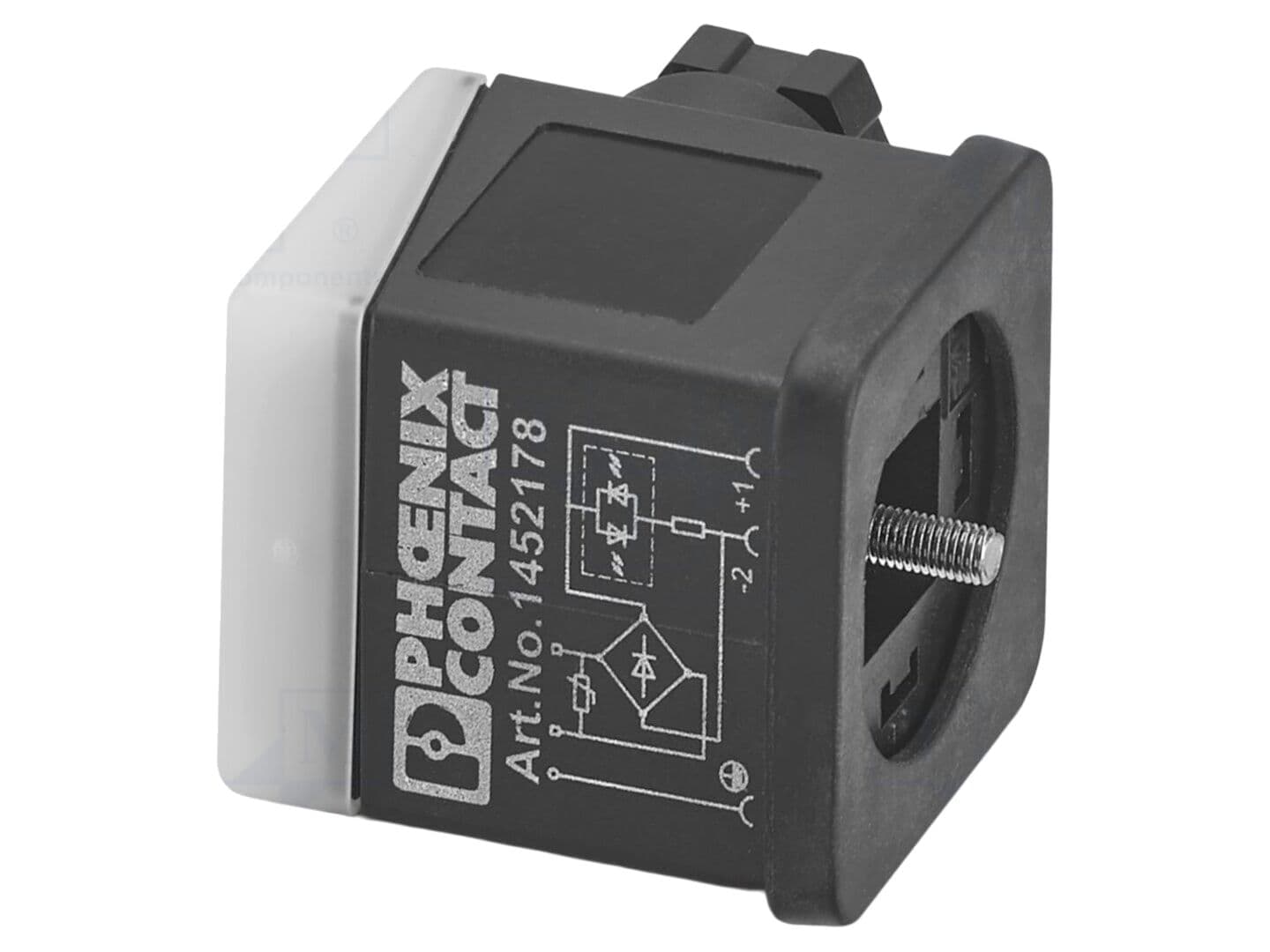 Conector cu valvă, mufă mamă, 3 pini, IP65, în unghi
