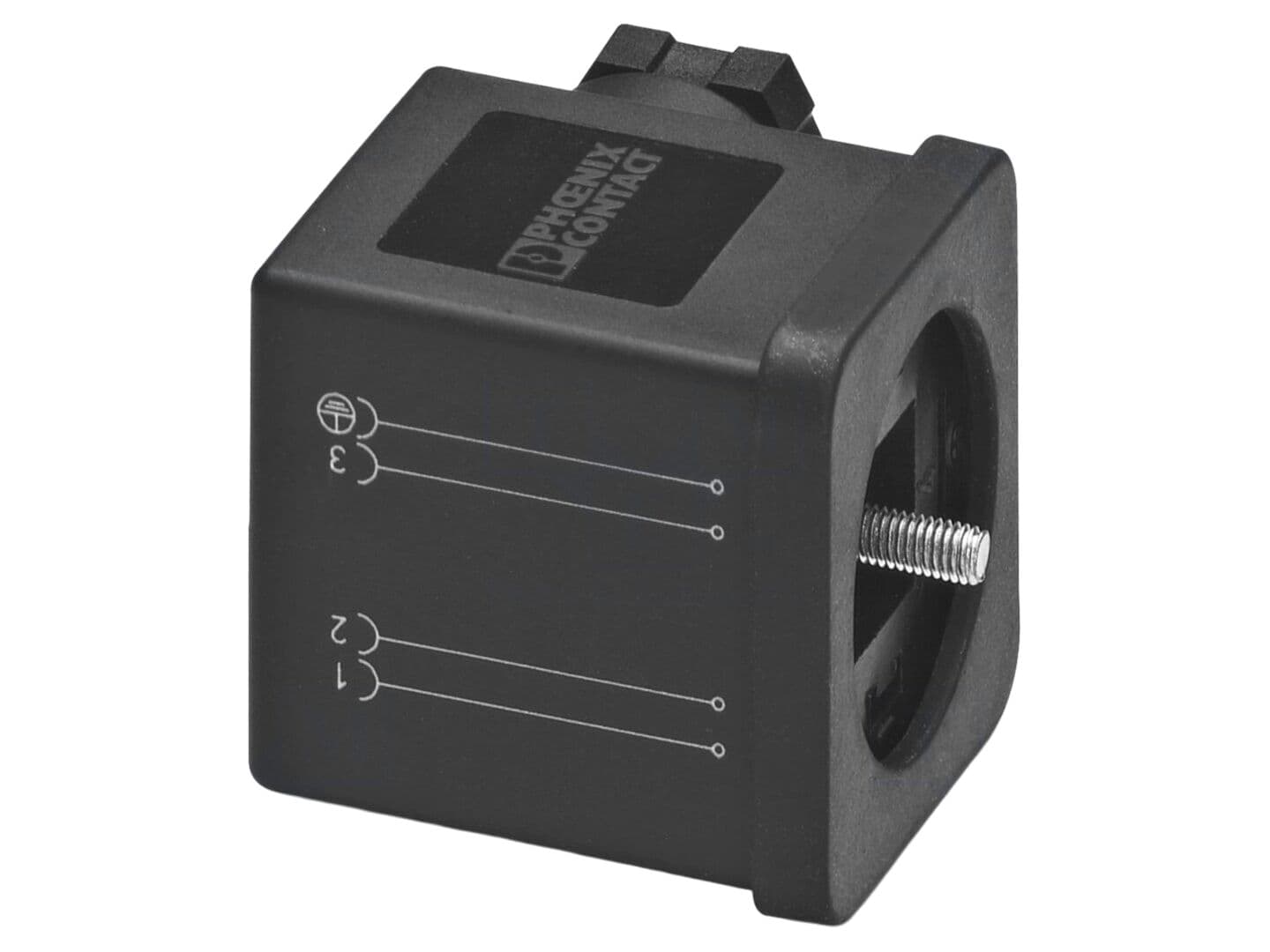 Conector cu valvă mamă, 4 pini, IP65, în unghi