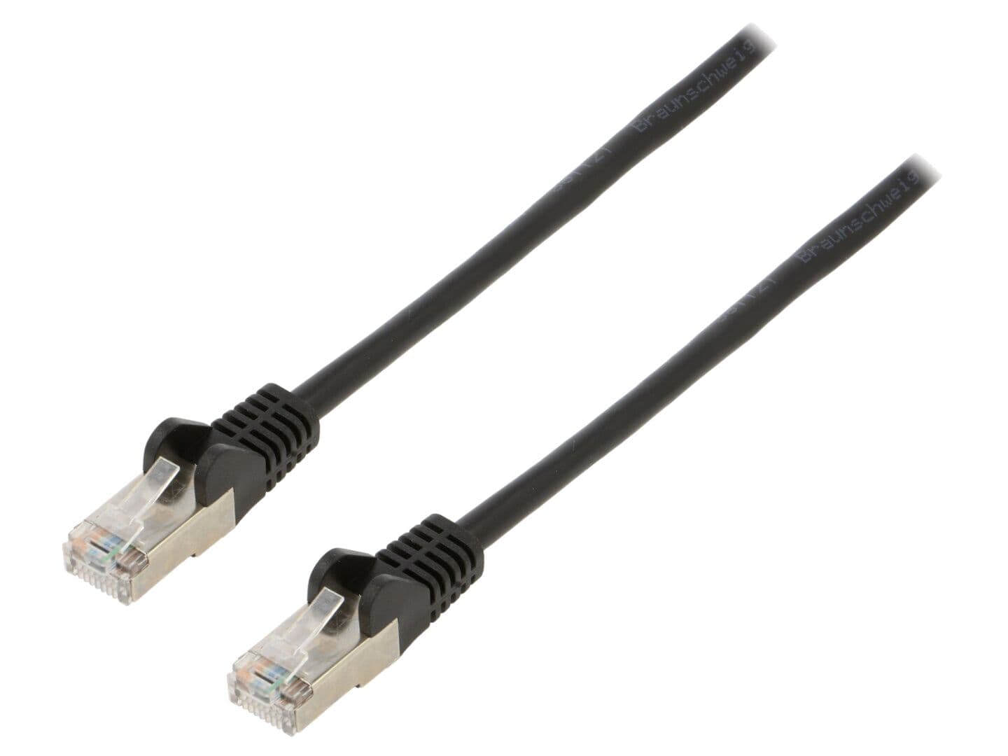 Patch cord Cat 5e RJ45 0,25m - Goobay, dublu ecranat, litat