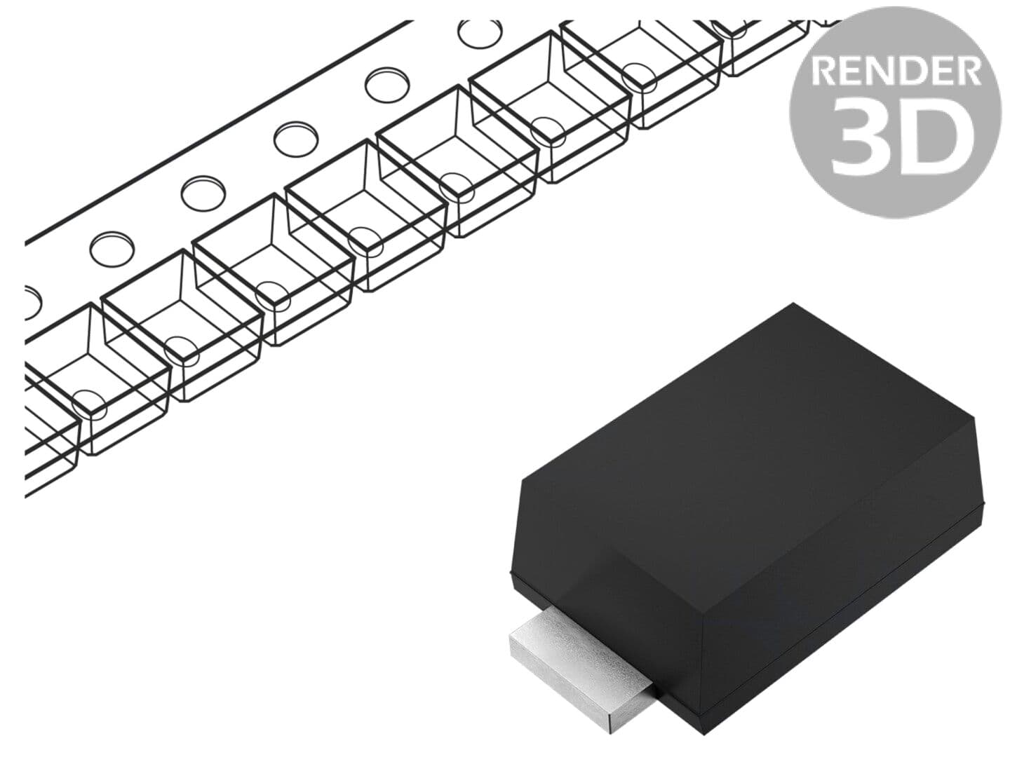 Diodă Schottky SMD 40V 2A SMA pentru redresoare