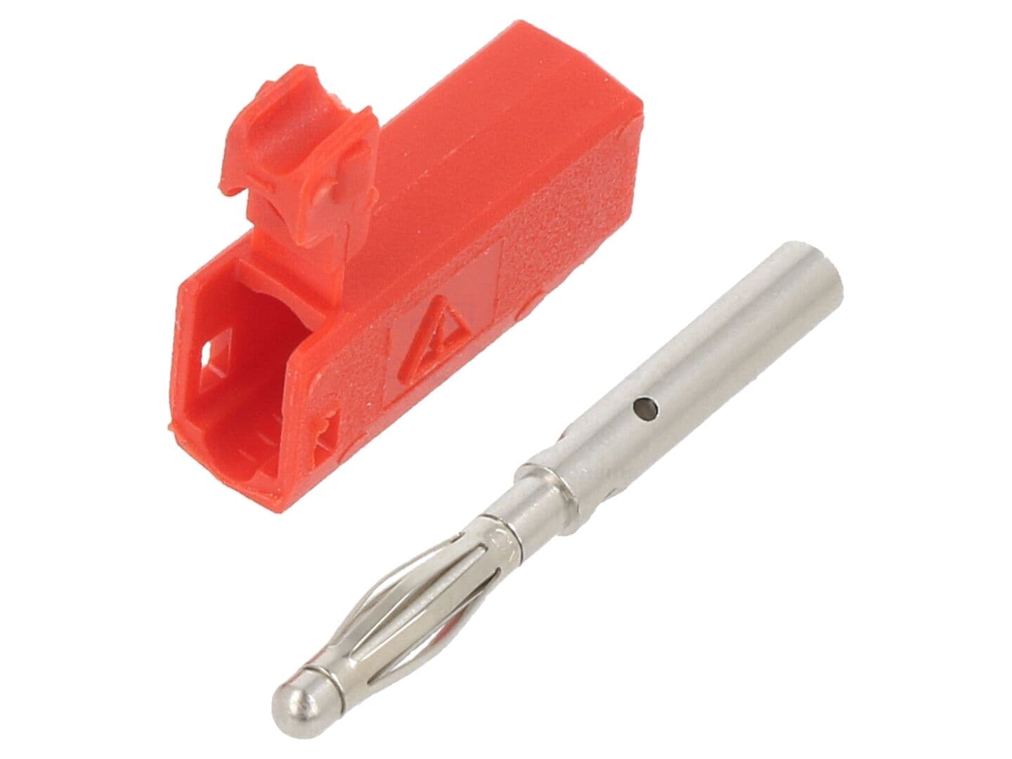 Conector laborator banană 2mm roşie, 10A, 60V DC - STÄUBLI