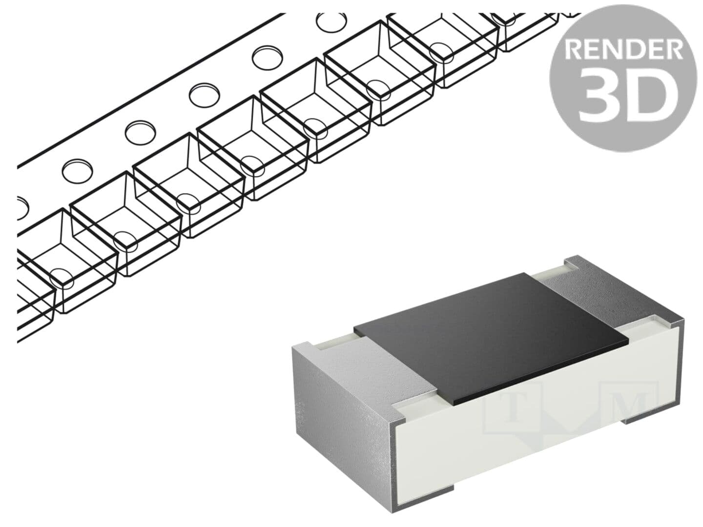 Rezistor SMD 0603, 390kΩ, 0,1W, ±1% - ROYALOHM