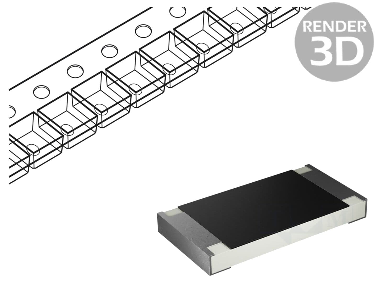 Rezistor SMD 4,7kΩ 0,75W ROYALOHM - Toleranță ±5%