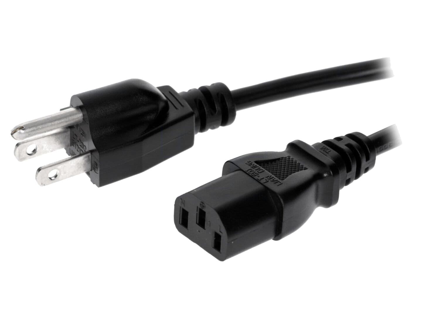 Cablu alimentare 3x18AWG IEC C13 mamă NEMA 5-15 - 5m, negru