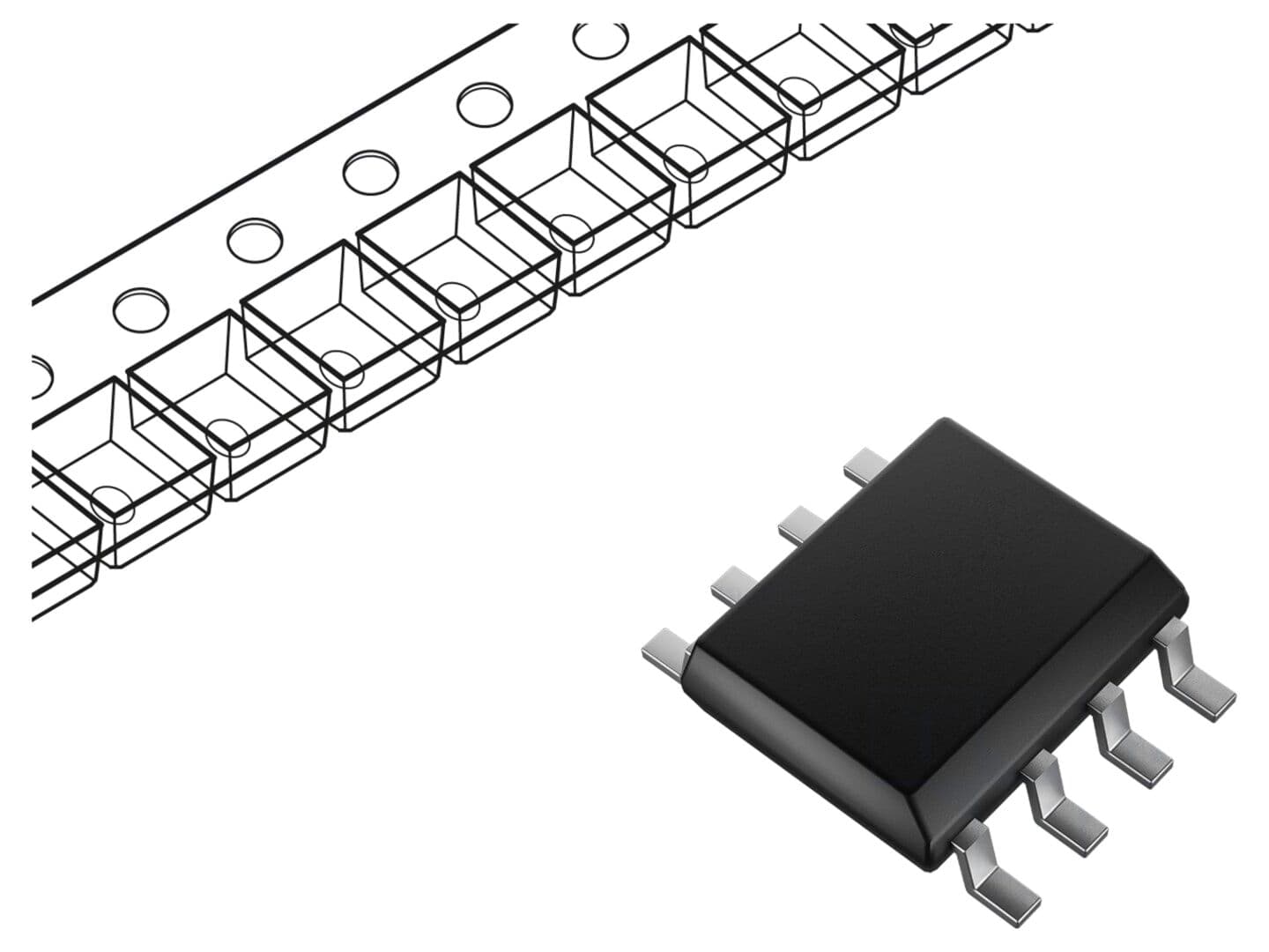 Interfaţă emiţător-receptor IC 1Mbps 3÷3,6VDC SOIC8