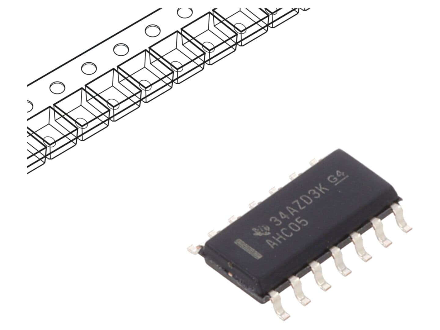 Invertor digital CMOS Schmitt Trigger 6 canale SN74AHC05DR