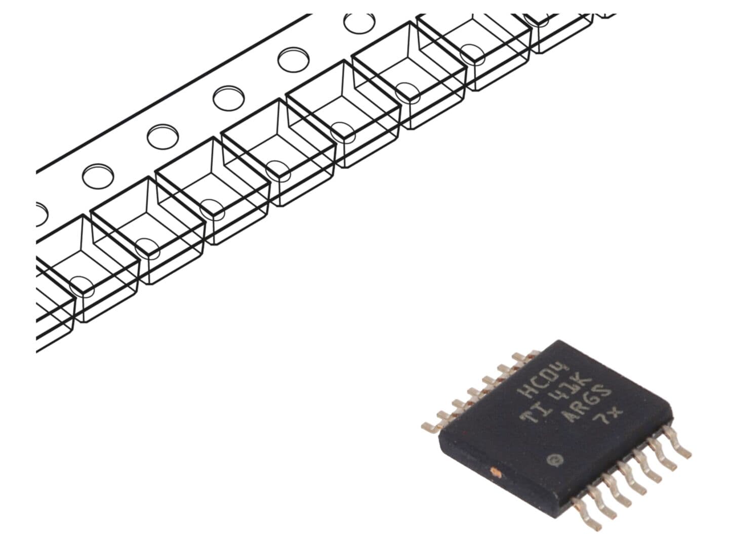 Circuit Integrat Digital Texas Instruments SN74HC04PWR - Invertor Hexagonal