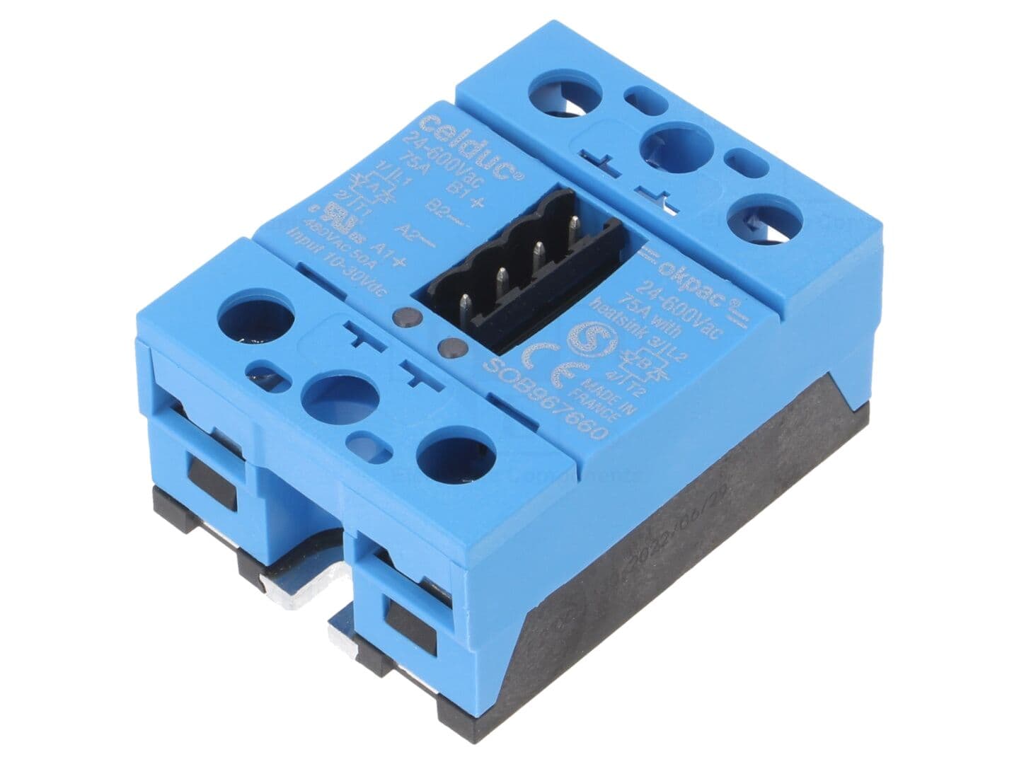 Releu semiconductor 75A 2-fazat 24-510VAC, IP20 - CELDUC