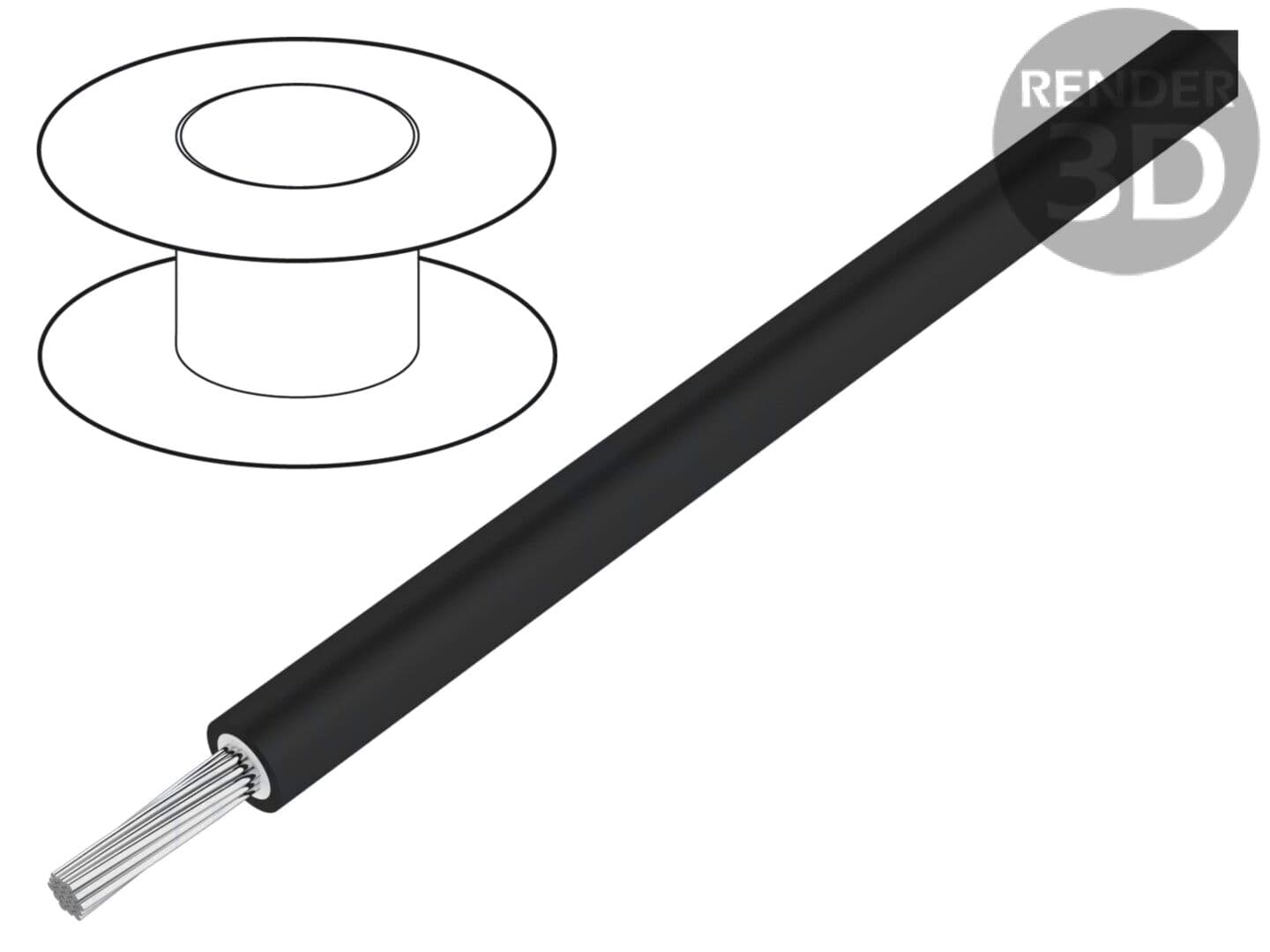 Cablu fotovoltaic H1Z2Z2-K 10mm², izolație XLPE, negru