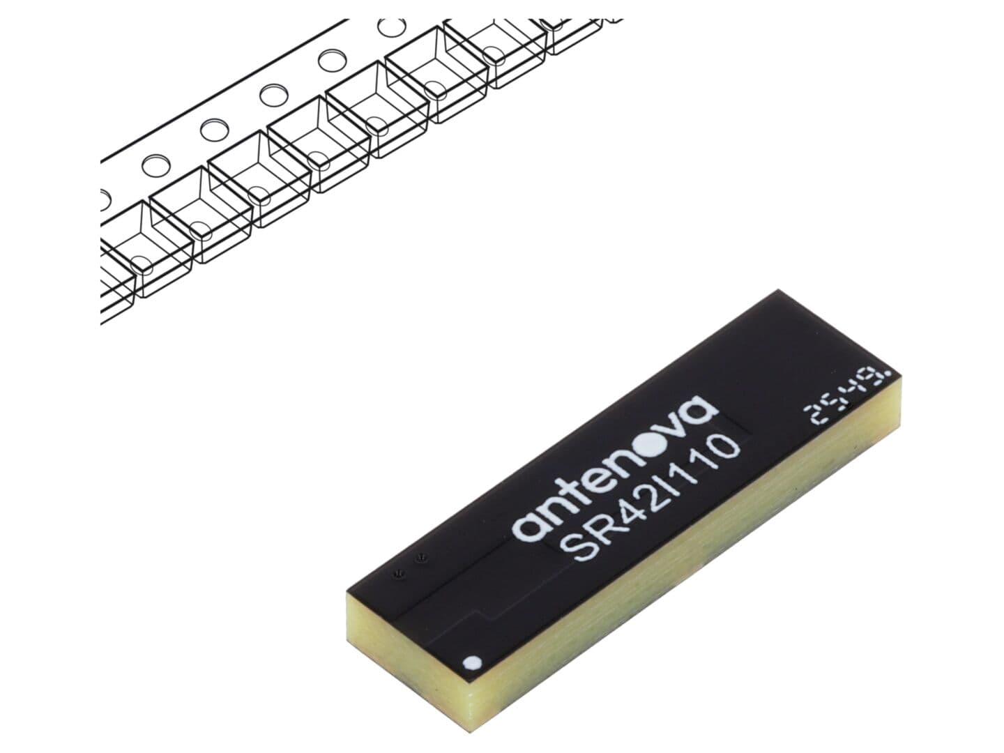 Antenă ISM SMD 50Ω 863-928MHz ANTENOVA SR42I110, temperatură -40÷140°C
