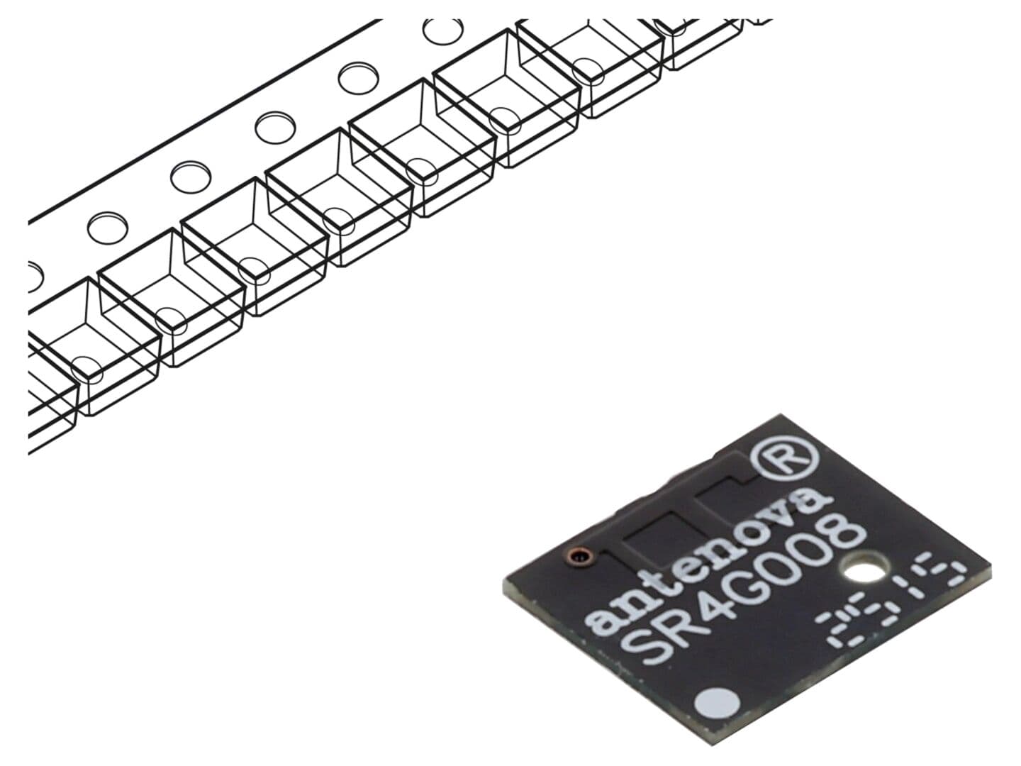 Antena GNSS GPS SMD 50Ω 7x5,8x0,4mm 1559-1609MHz ANTENOVA SR4G008