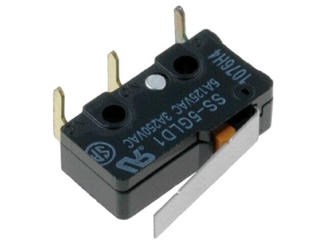 Microîntrerupător SNAP ACTION OMRON - 5A/125VAC, cu manetă, SPDT