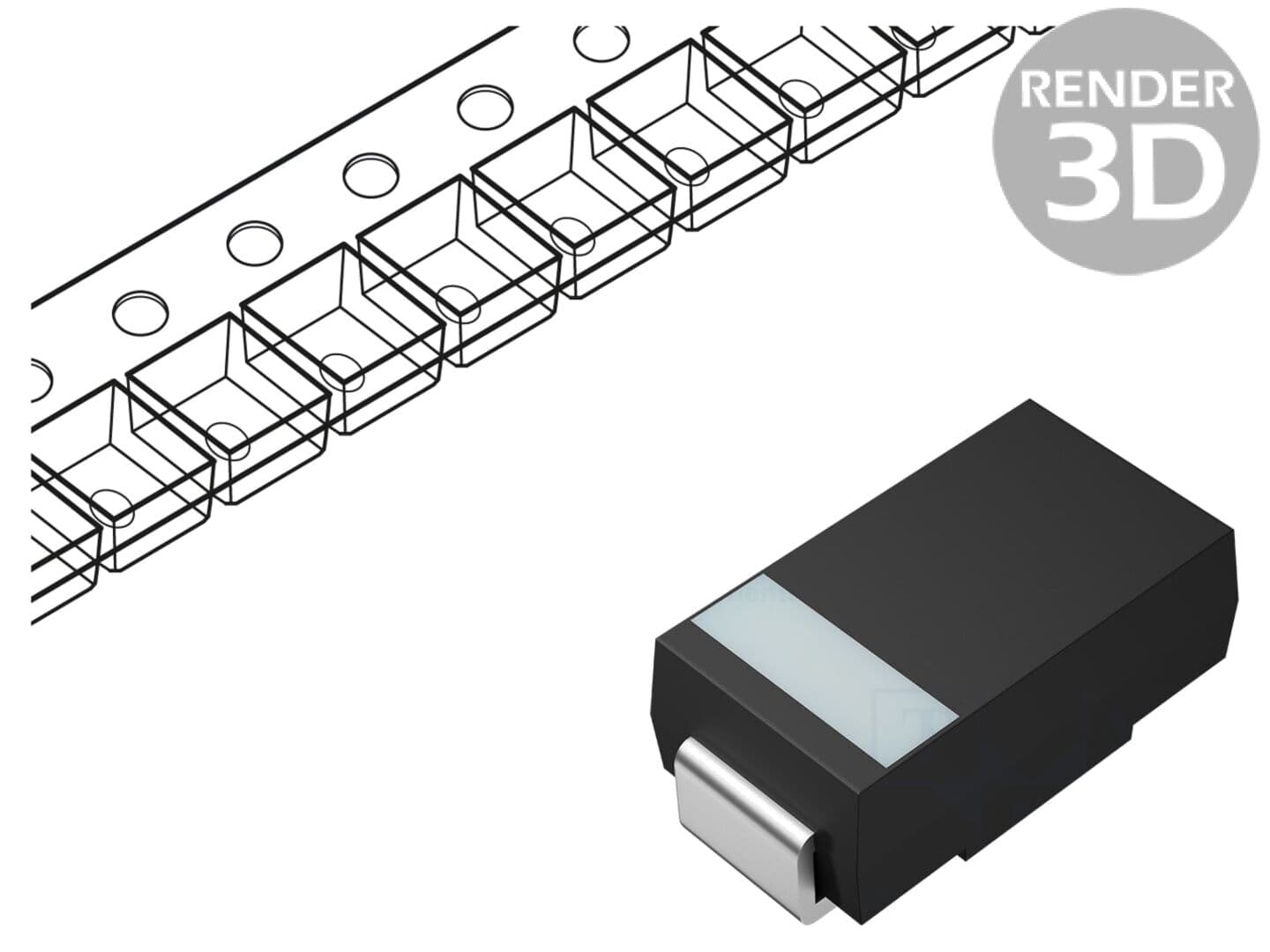 Diodă redresoare SMD 200V 1A 25ns SOD123F