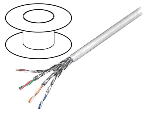 Cablu de Rețea S/FTP Cat6 Gri