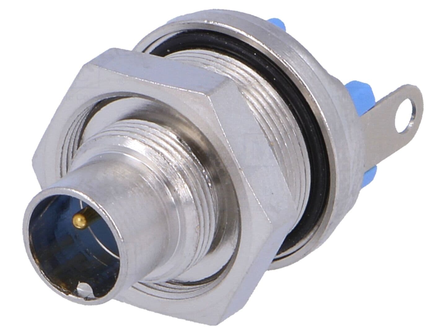 Conector M9 Soclu Tată Aurit, 3 pini, IP65, 60V, 3A